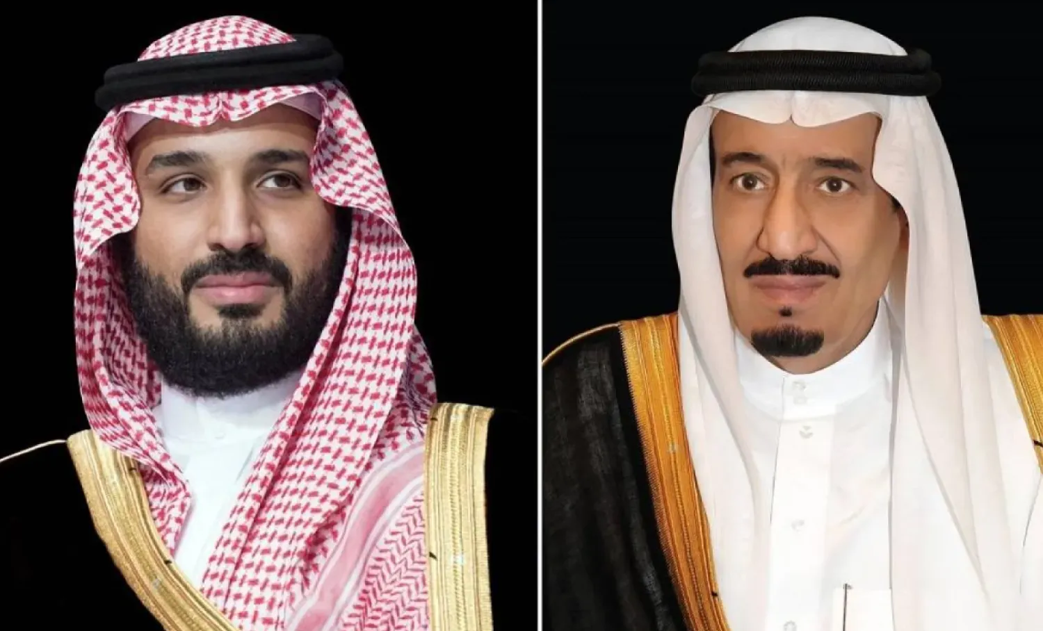 Custodian of the Two Holy Mosques King Salman bin Abdulaziz Al-Saud and Prince Mohammed bin Salman, Crown Prince and Prime Minister. (SPA)