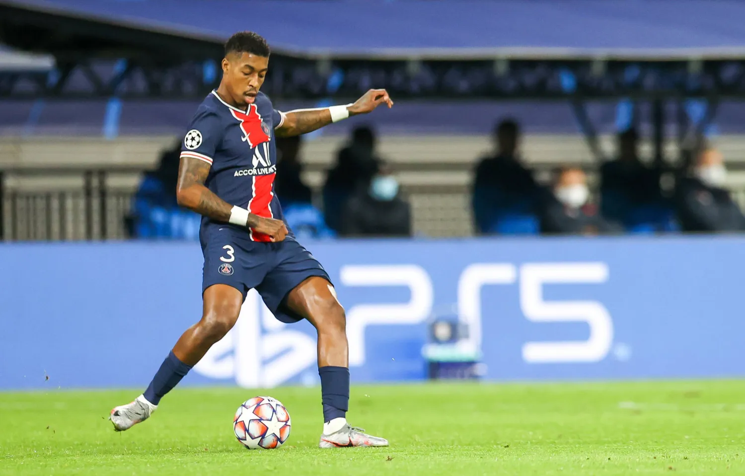 FILED - 04 November 2020, Saxony, Leipzig: PSG's Presnel Kimpembe in action during the UEFA Champions League soccer match between RB Leipzig and Paris Saint-Germain at the Red Bull Arena. Photo: Jan Woitas/dpa-Zentralbild/dpa