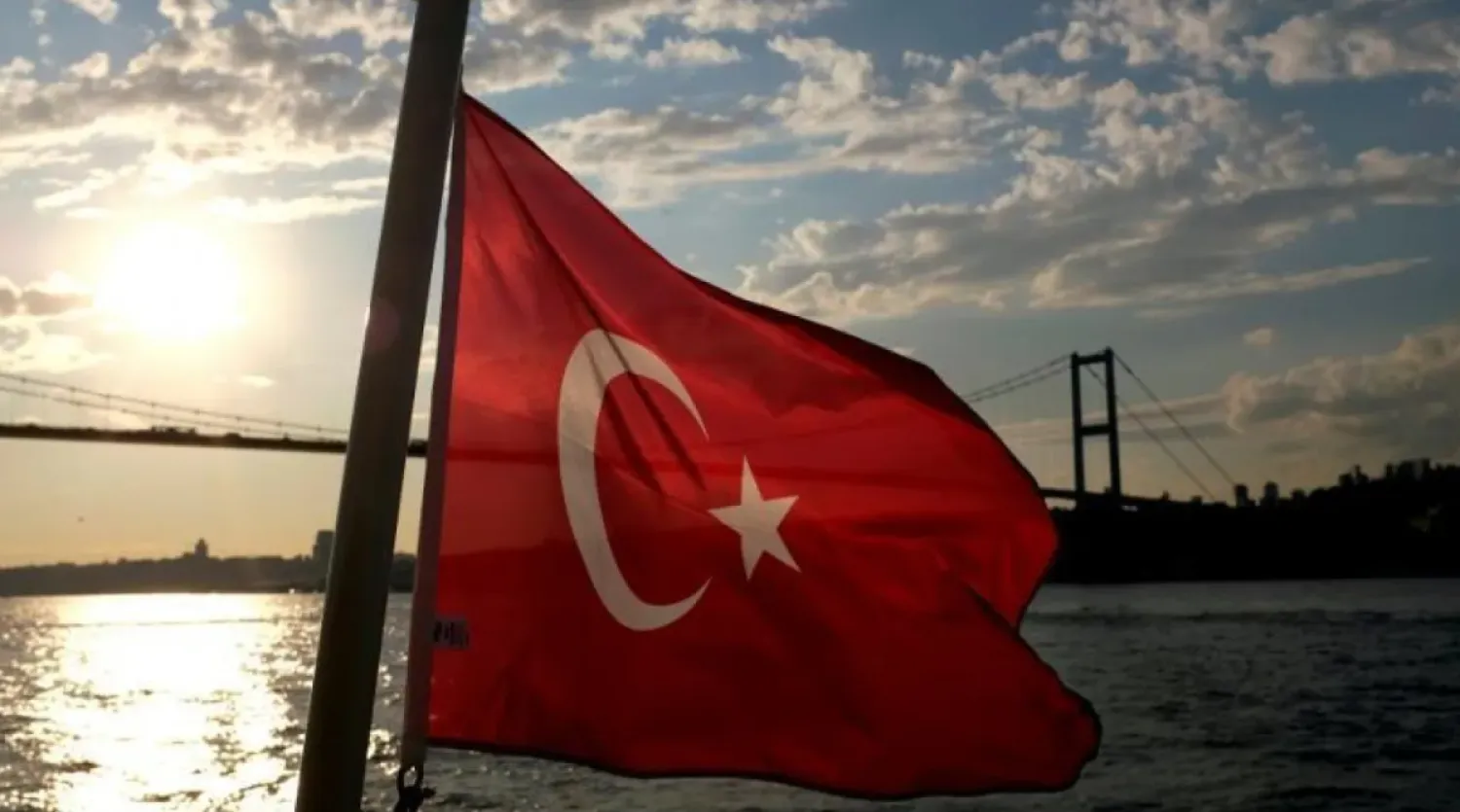 A Turkish flag with the Bosphorus Bridge in the background, flies on a passenger ferry in Istanbul, Türkiye September 30, 2020. (Reuters)
