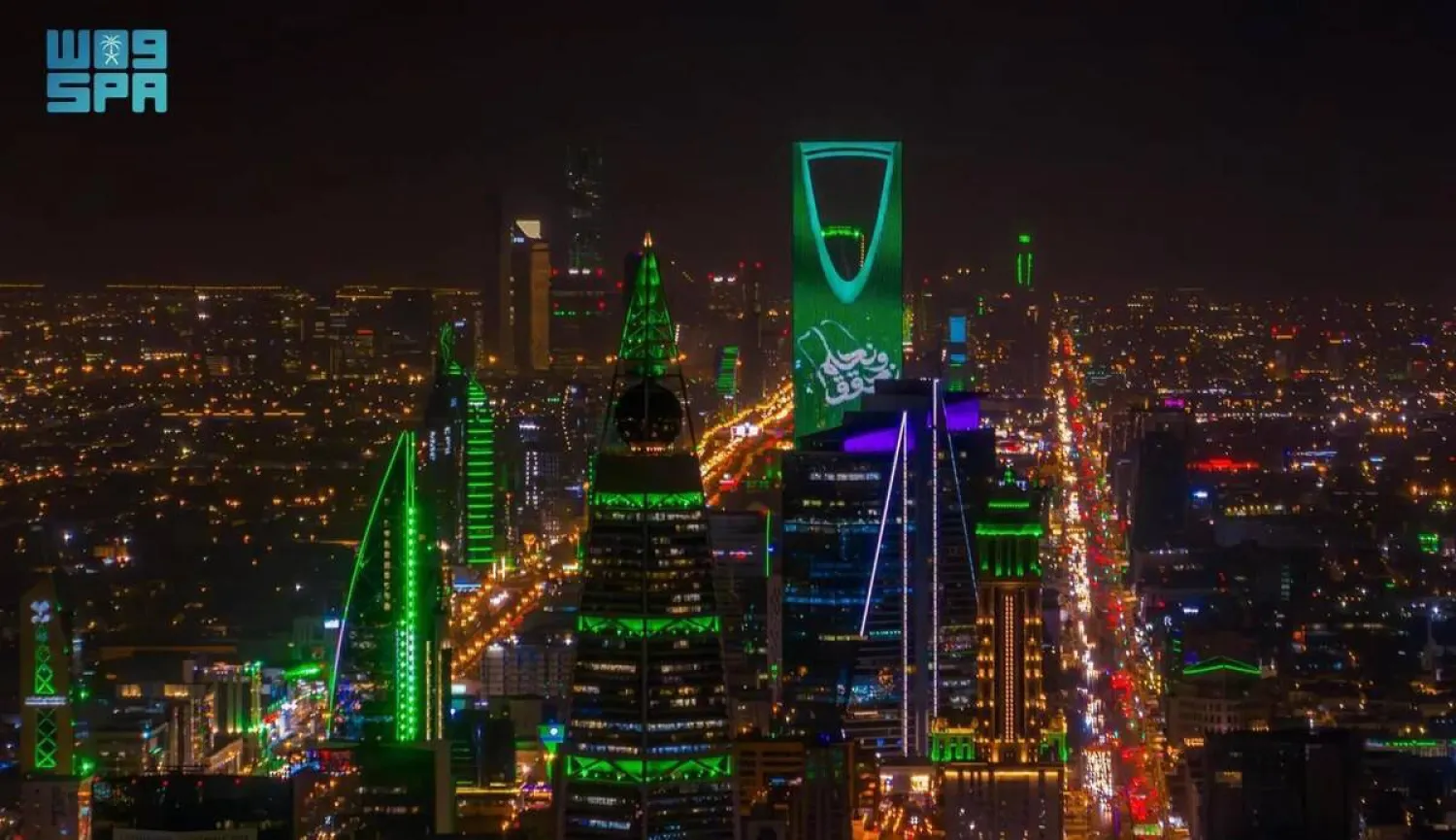 A night view of Riyadh, Saudi Arabia. (SPA) 