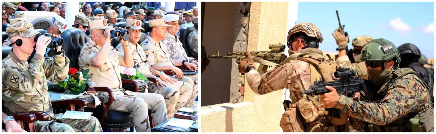 الفريق أحمد خليفة رئيس الأركان المصري يشهد تنفيذ أحد الأنشطة التدريبية الرئيسية للتدريب المصري - الأميركي المشترك «النجم الساطع - 2025»... (المتحدث العسكري)