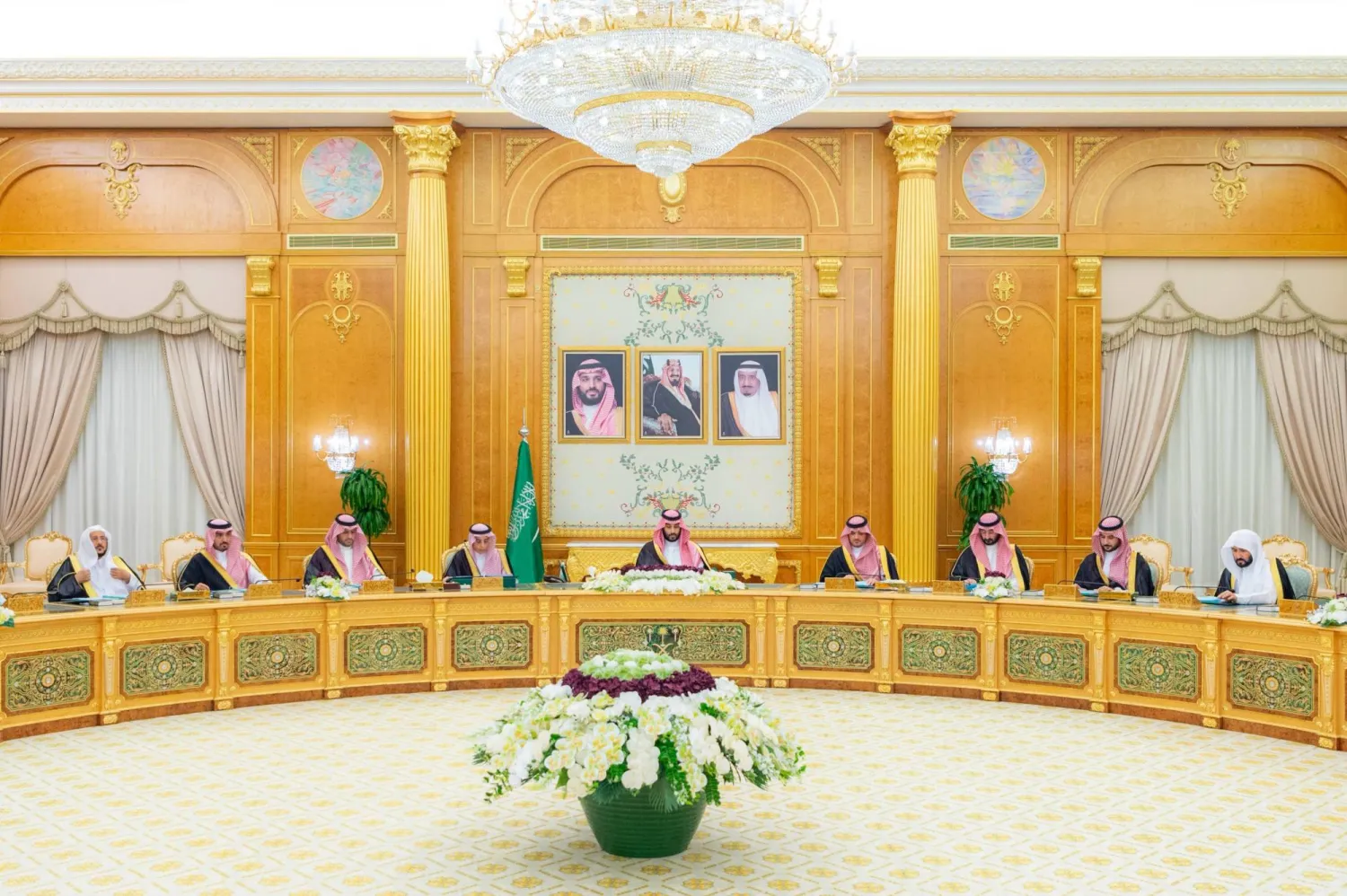 جلسة مجلس الوزراء السعودي برئاسة ولي العهد الأمير محمد بن سلمان (واس)
