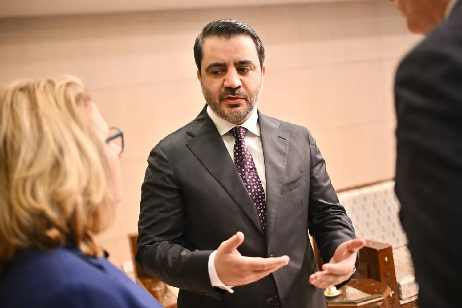 15 January 2025, Syria, Damascus: Syrian Foreign Minister Asaad al-Shaibani is pictured during a meeting in Damascus.(dpa)