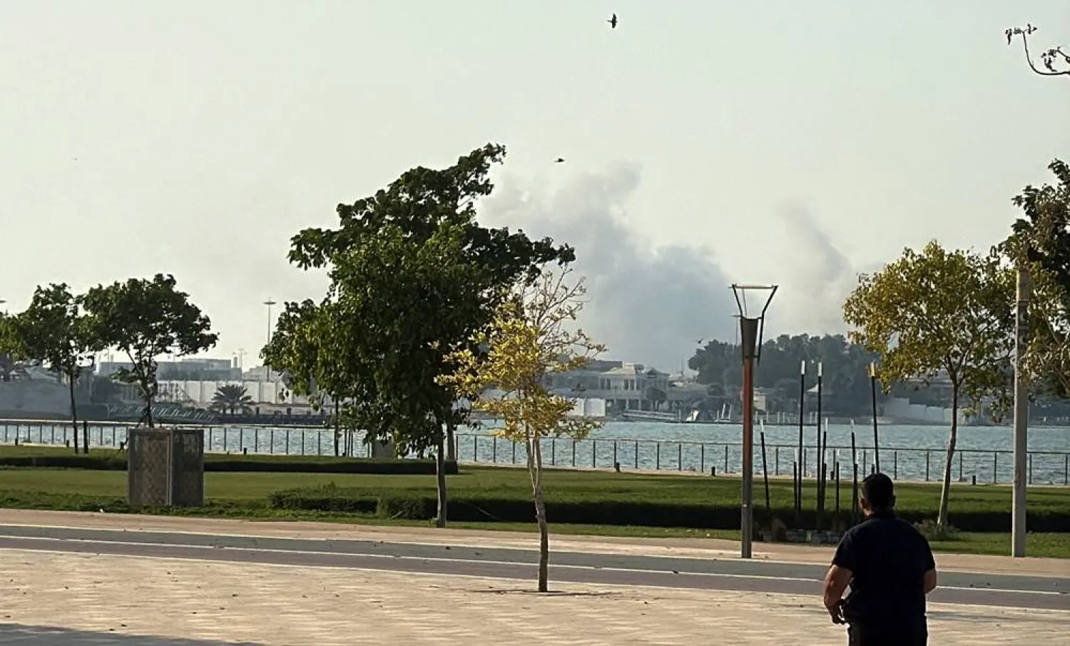 Smoke rises after several blasts were heard in Doha, Qatar, September 9, 2025. (Reuters)