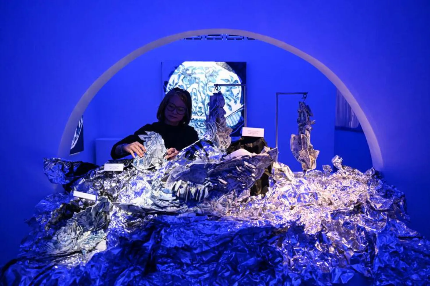 Smashed crockery from the historic 400-year-old Portuguese Wanli shipwreck was almost consigned to the scrap heap before Malaysian artist Alice Chang saw the potential to transform the shattered plates and cups. Mohd RASFAN / AFP
