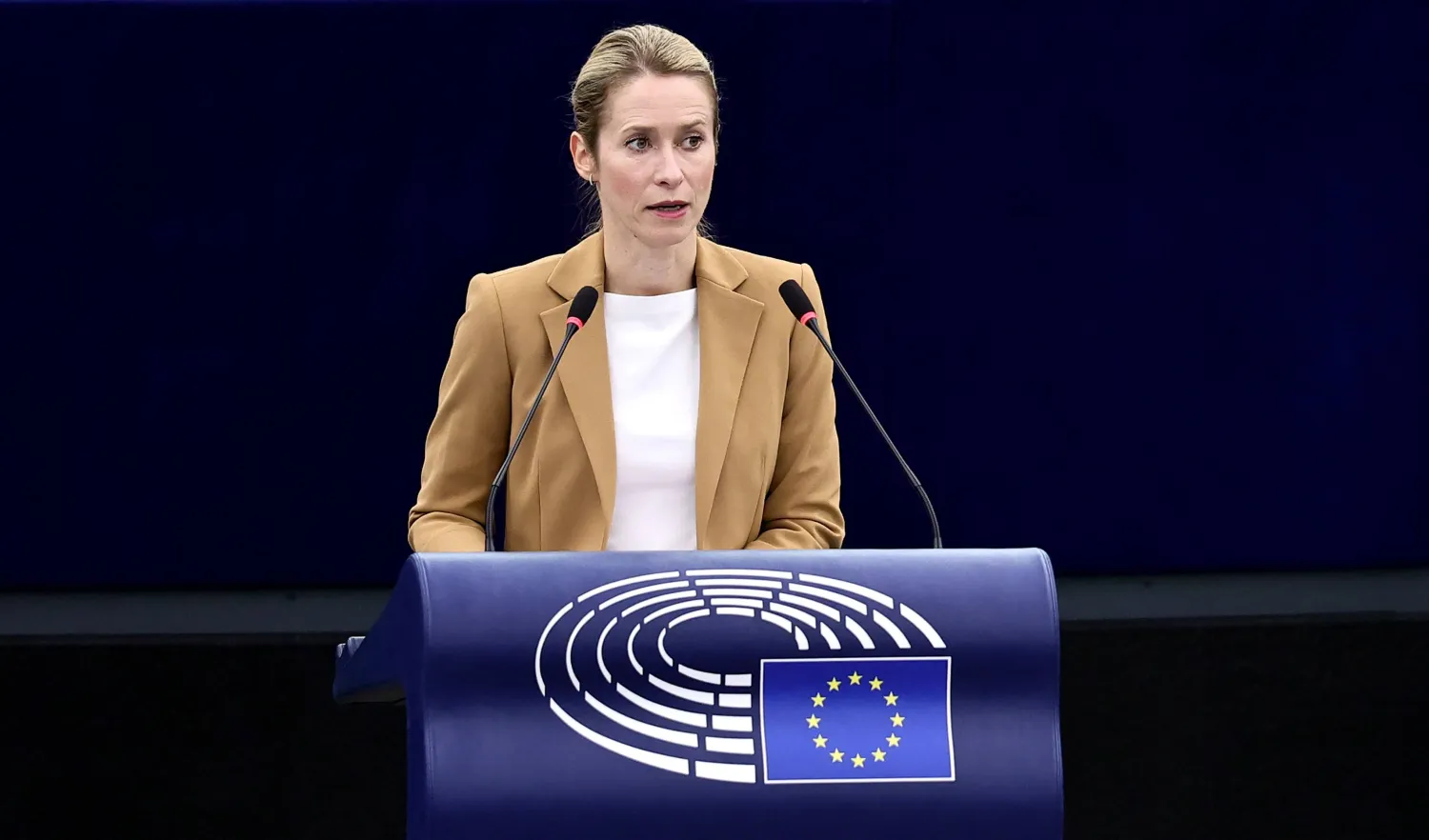 مسؤولة الشؤون الخارجية والسياسة الأمنية في الاتحاد الأوروبي كايا كالاس (إ.ب.أ)