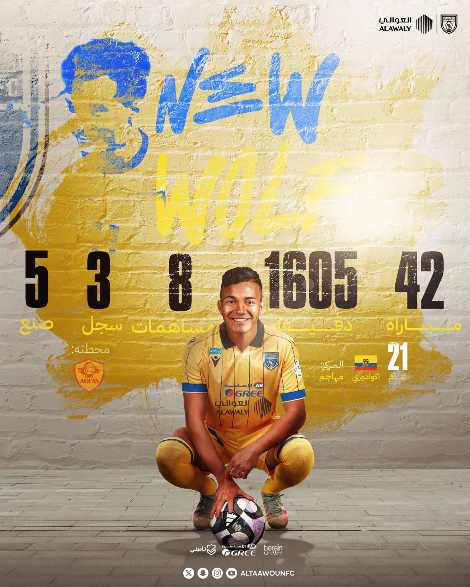 المهاجم الإكوادوري كريستوفر زامبرانو (نادي التعاون)