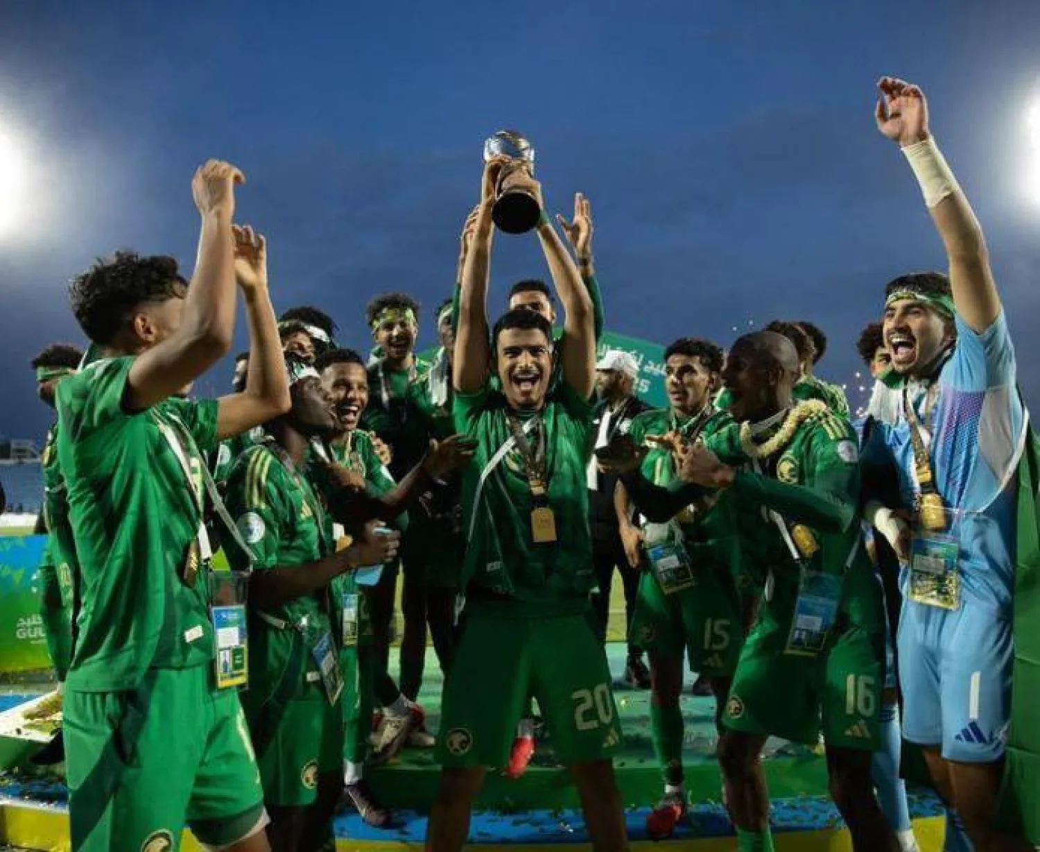 من تتويج الأخضر بكأس الخليج للشباب (المنتخب السعودي)