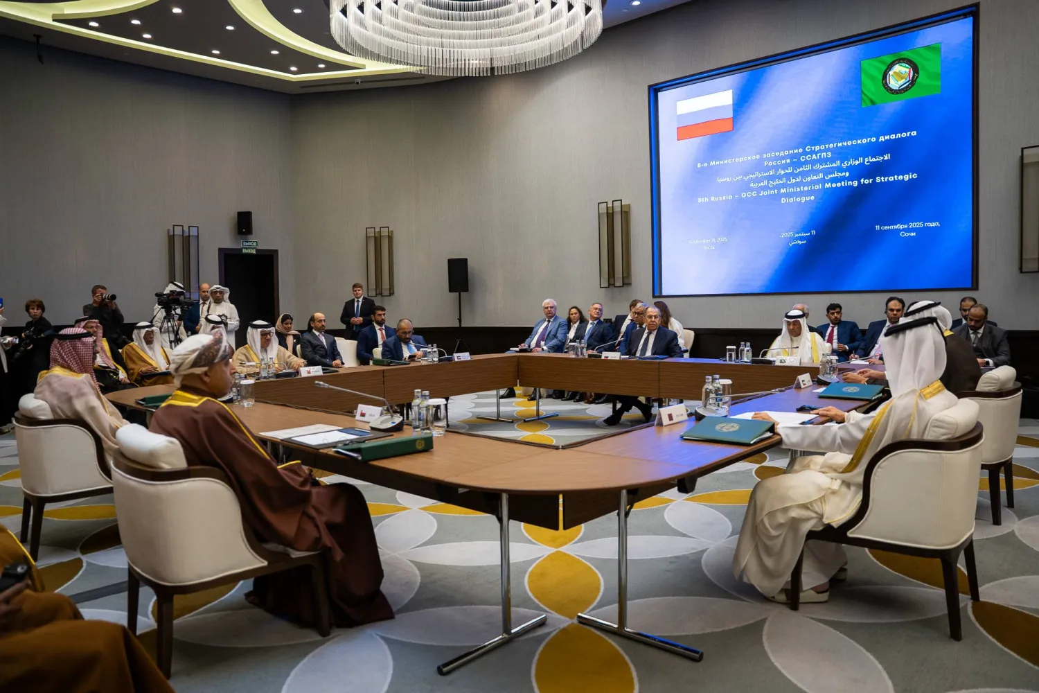 جانب من الاجتماع الخليجي - الروسي في سوتشي (الشرق الأوسط)