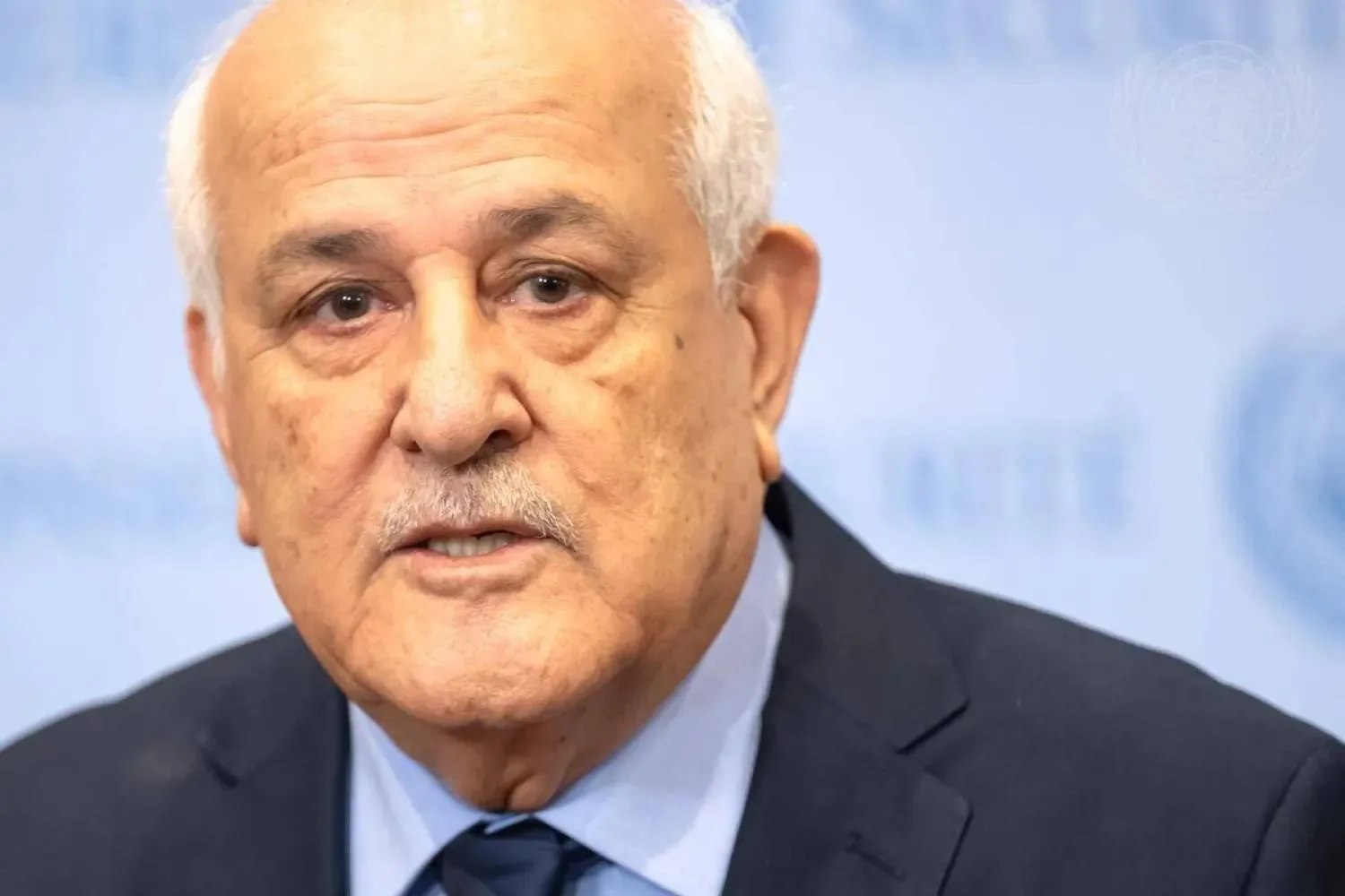 Palestinian UN envoy Riyad Mansour speaks in New York (UN Photo)