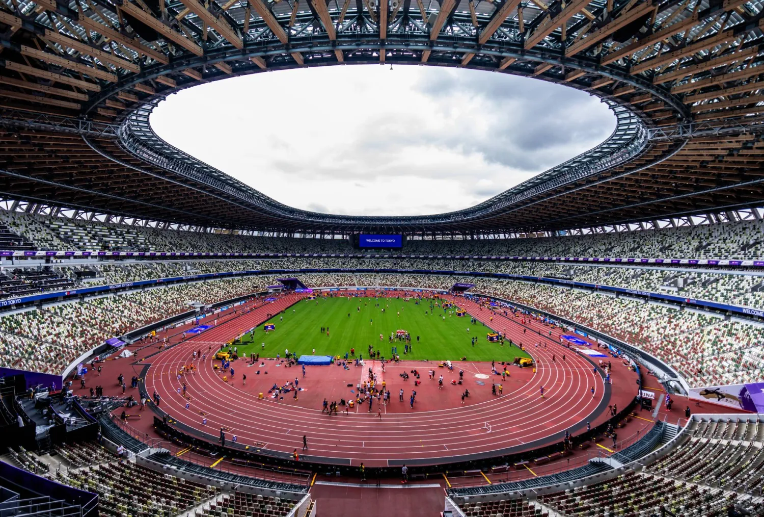 12 September 2025, Japan, Tokyo: A view of the Olympic Stadium before the start of the World Athletics Championships in Tokyo. (dpa)
