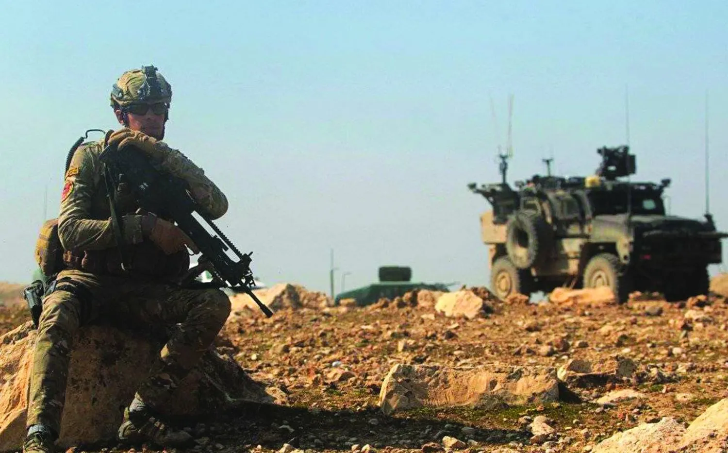 أرشيفية لجندي من التحالف الدولي ضد «داعش» (أ.ف.ب)