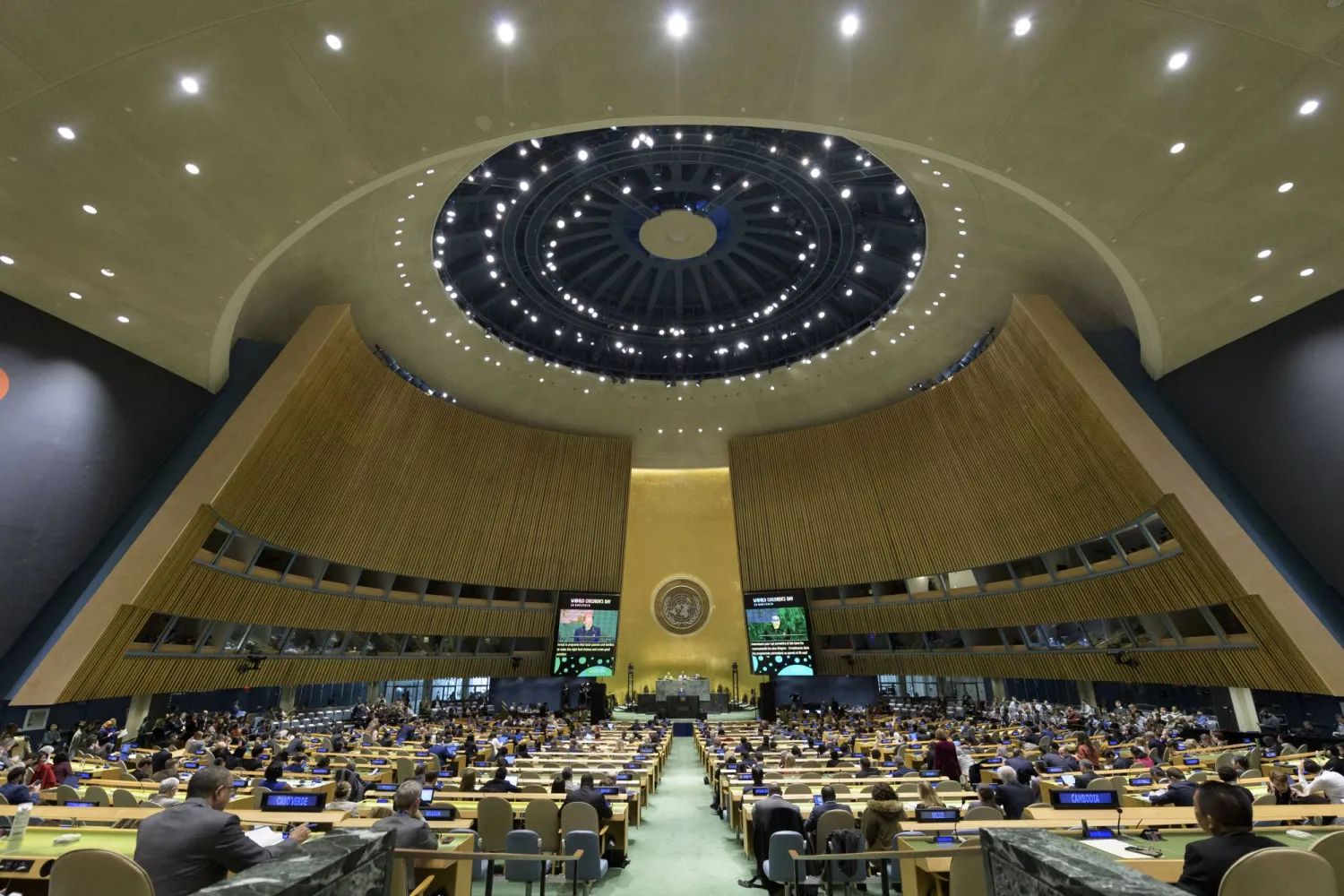 FILED - 20 November 2019, US, New York: A general view during a UN General Assembly meeting. Photo: Manuel Elias/UN/dpa 