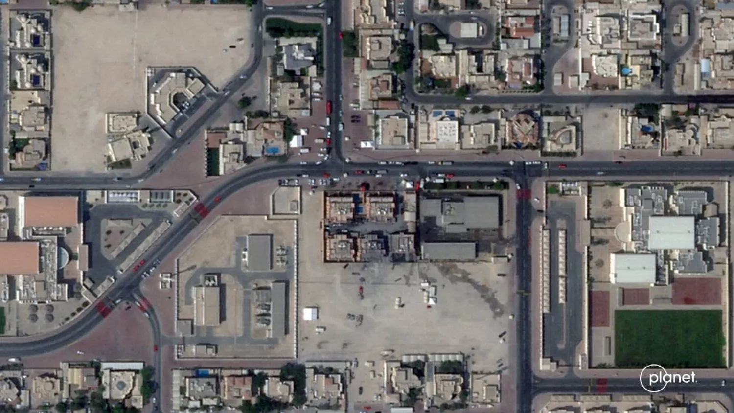 This handout satellite photo obtained on September 10 from Planet Labs PBC and dated September 9, 2025 shows the damaged building housing members of Hamas's political bureau after it was targeted by an Israeli strike in Qatar's capital Doha. (Photo by Planet Labs / AFP)