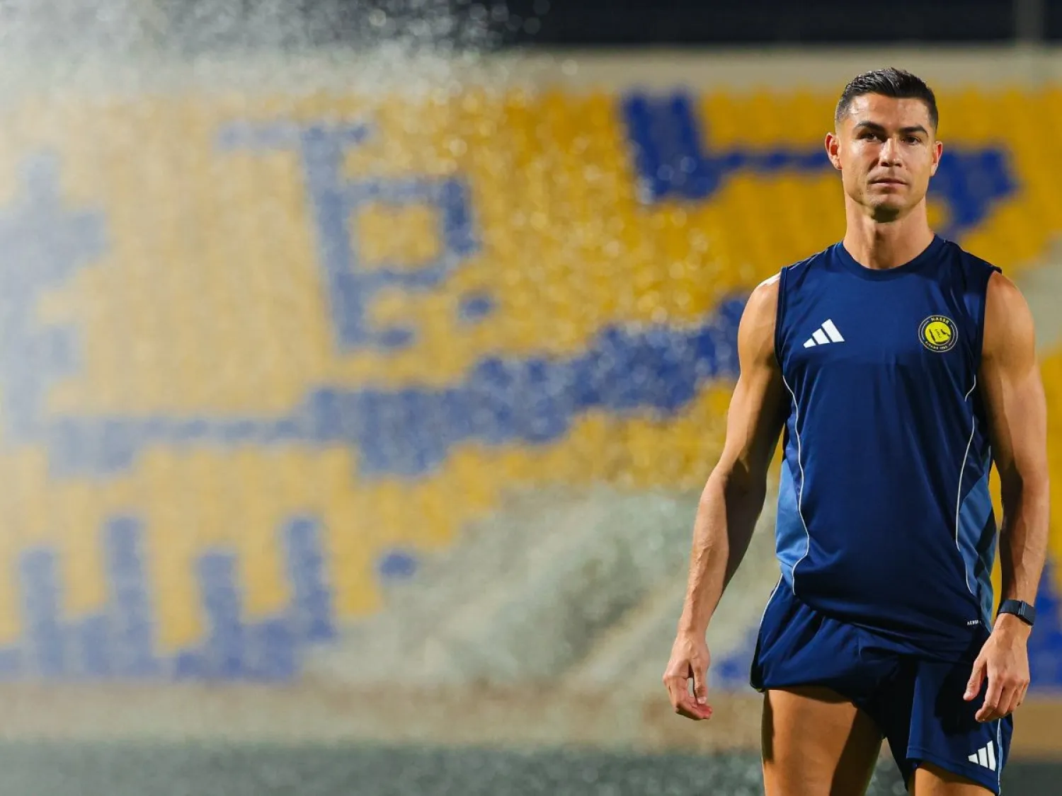 رونالدو خلال تدريبات النصر الأخيرة (نادي النصر)