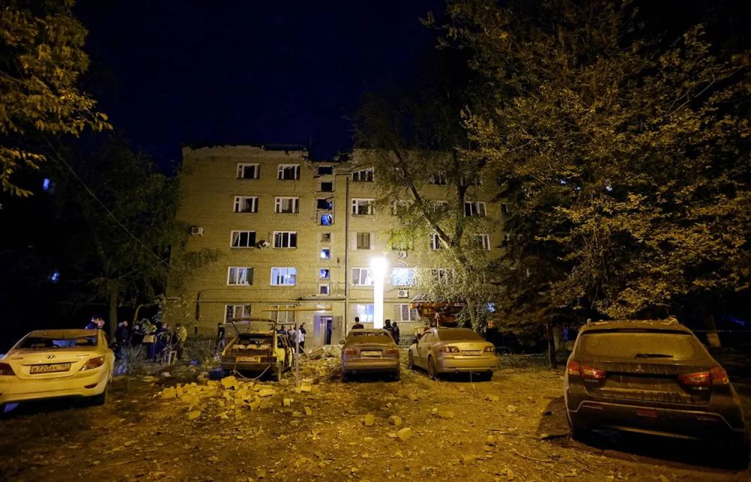 A view shows a damaged apartment building after the shelling, which local Russian-installed authorities called a Ukrainian military strike, in the course of Russia-Ukraine military conflict, in Donetsk, a Russian-controlled city of Ukraine, September 9, 2025. (Reuters)