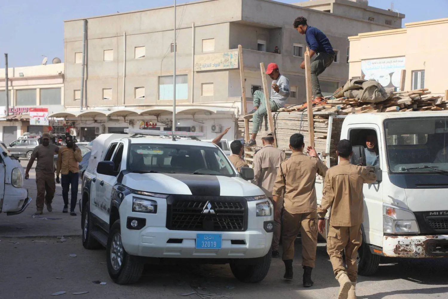 جانب من حملة لضبط المهاجرين في شرق ليبيا (جهاز مكافحة الهجرة غير الشرعية)