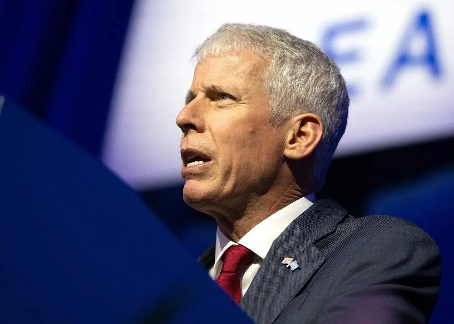 US's Secretary of Energy Chris Wright addresses delegates during the 69th regular plenary session of the International Atomic Energy Agency (IAEA) at its headquarters in Vienna, Austria on September 15, 2025. (AFP)
