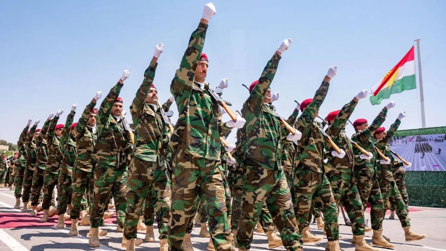 استعراض سابق لعناصر «البيشمركة» (موقع كردستان24)