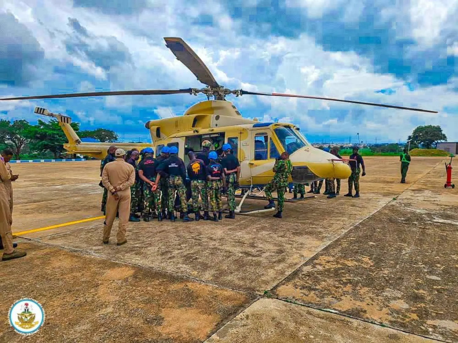 جانب من مناورات نظمها سلاح الجو النيجيري الشهر الماضي ضمن حربه على الإرهاب (الجيش النيجيري)