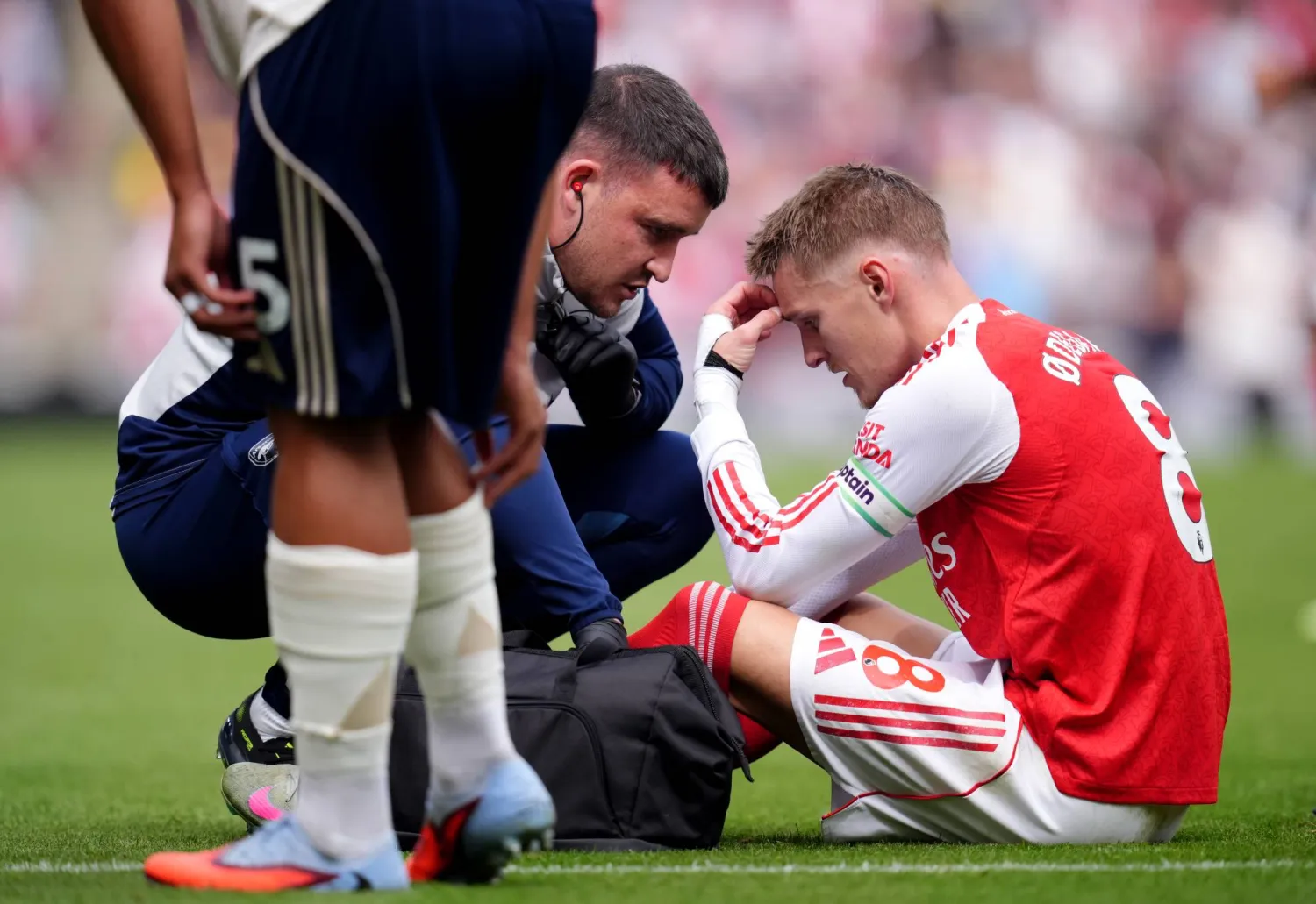 مارتن أوديغارد أصيب في مواجهة فورست (د.ب.أ)