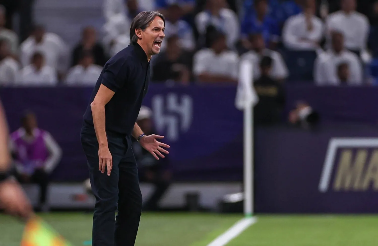 سيموني إنزاغي مدرب الهلال (تصوير: سعد العنزي) 