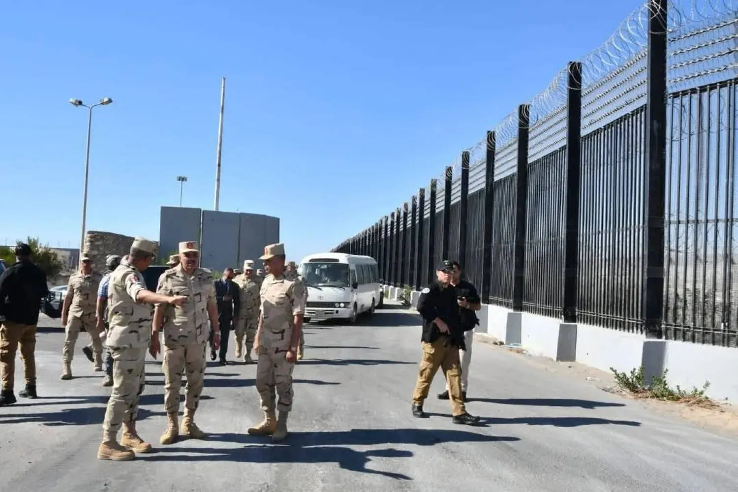 Egyptian Army Chief Gen. Ahmed Khalifa inspects troops near Israel border last year (Military Spokesperson)