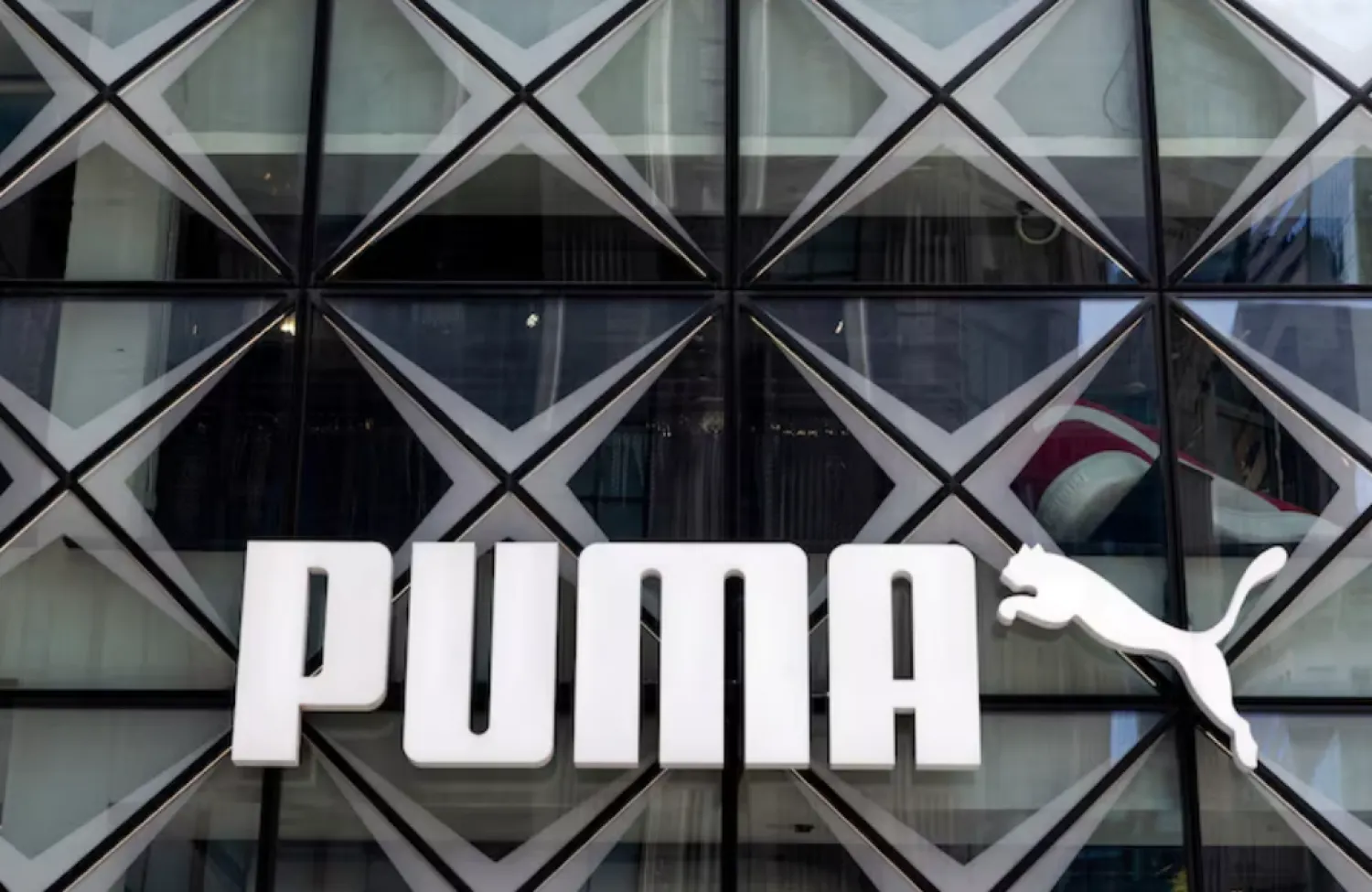 A view of a logo at the Puma flagship store in New York City, US, July 16, 2025. REUTERS/Kylie Cooper/File Photo