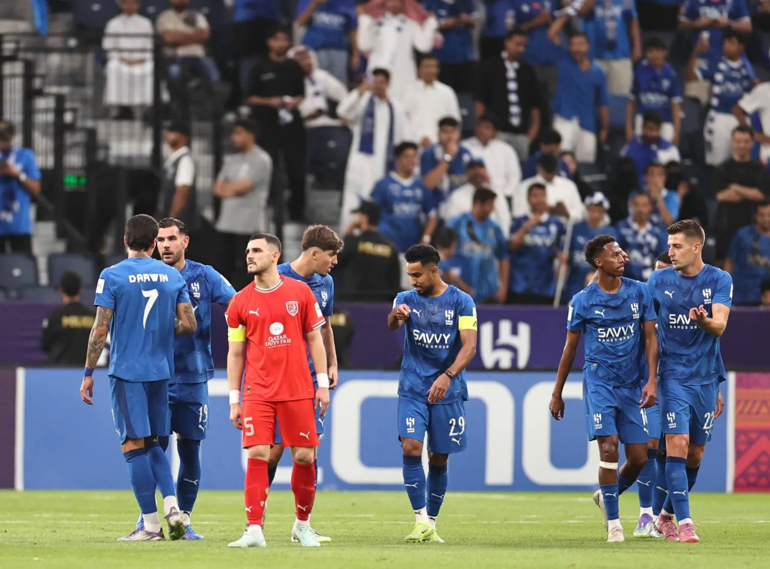 الهلال حقق فوزا مثيرا على الدحيل في البطولة الآسيوية (تصوير: سعد العنزي)