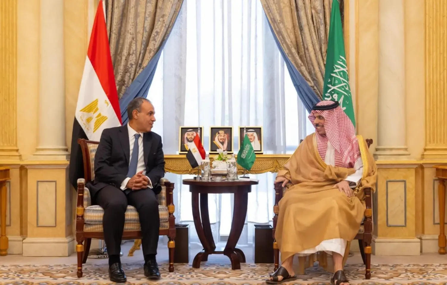 Saudi Minister of Foreign Affairs Prince Faisal bin Farhan bin Abdullah holding talks with his Egyptian counterpart Dr. Badr Abdelatty in Riyadh - SPA   

