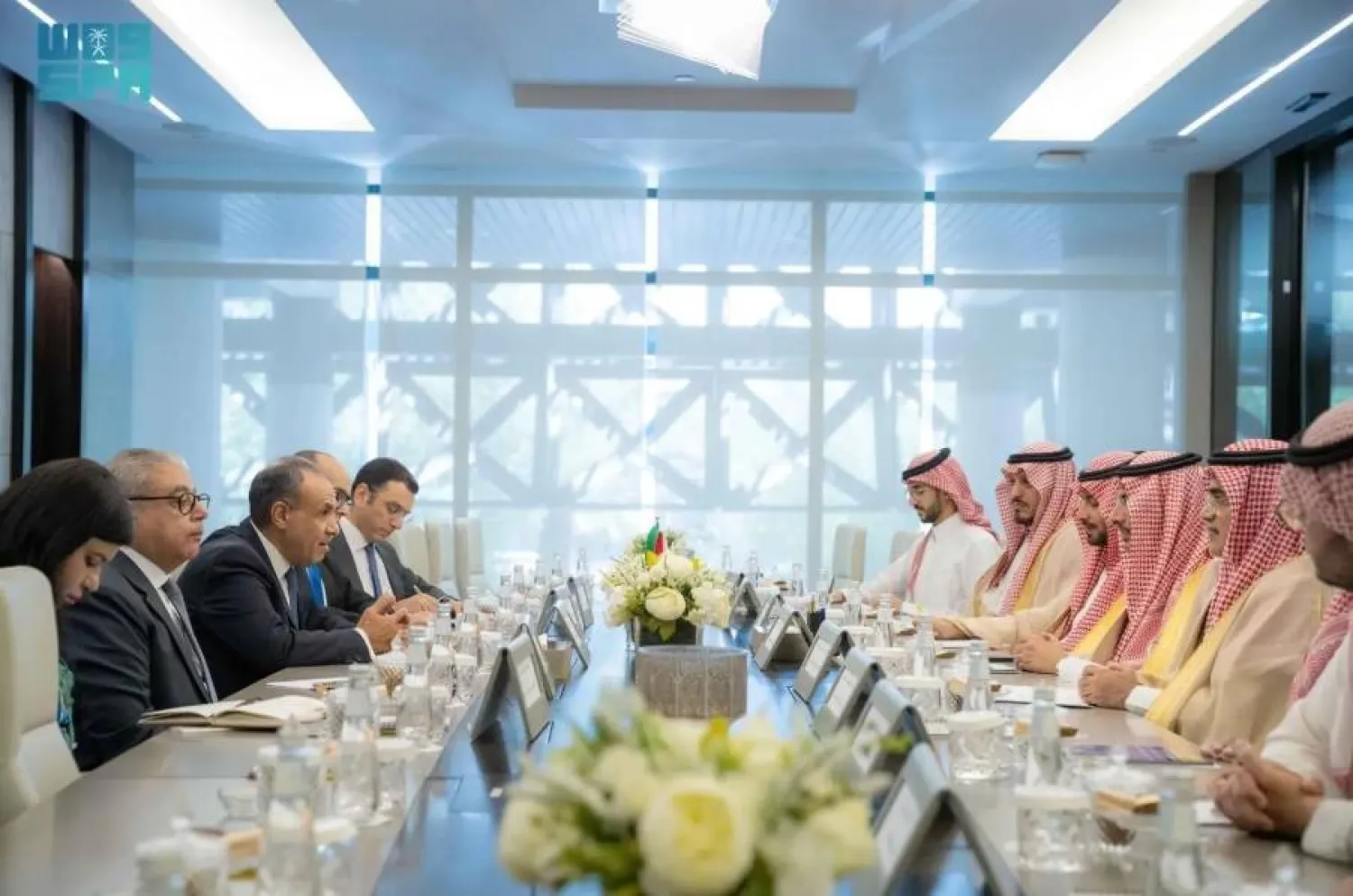 The Saudi Minister of Industry and Mineral Resources and the Egyptian Minister of Foreign Affairs met in Riyadh. SPA 