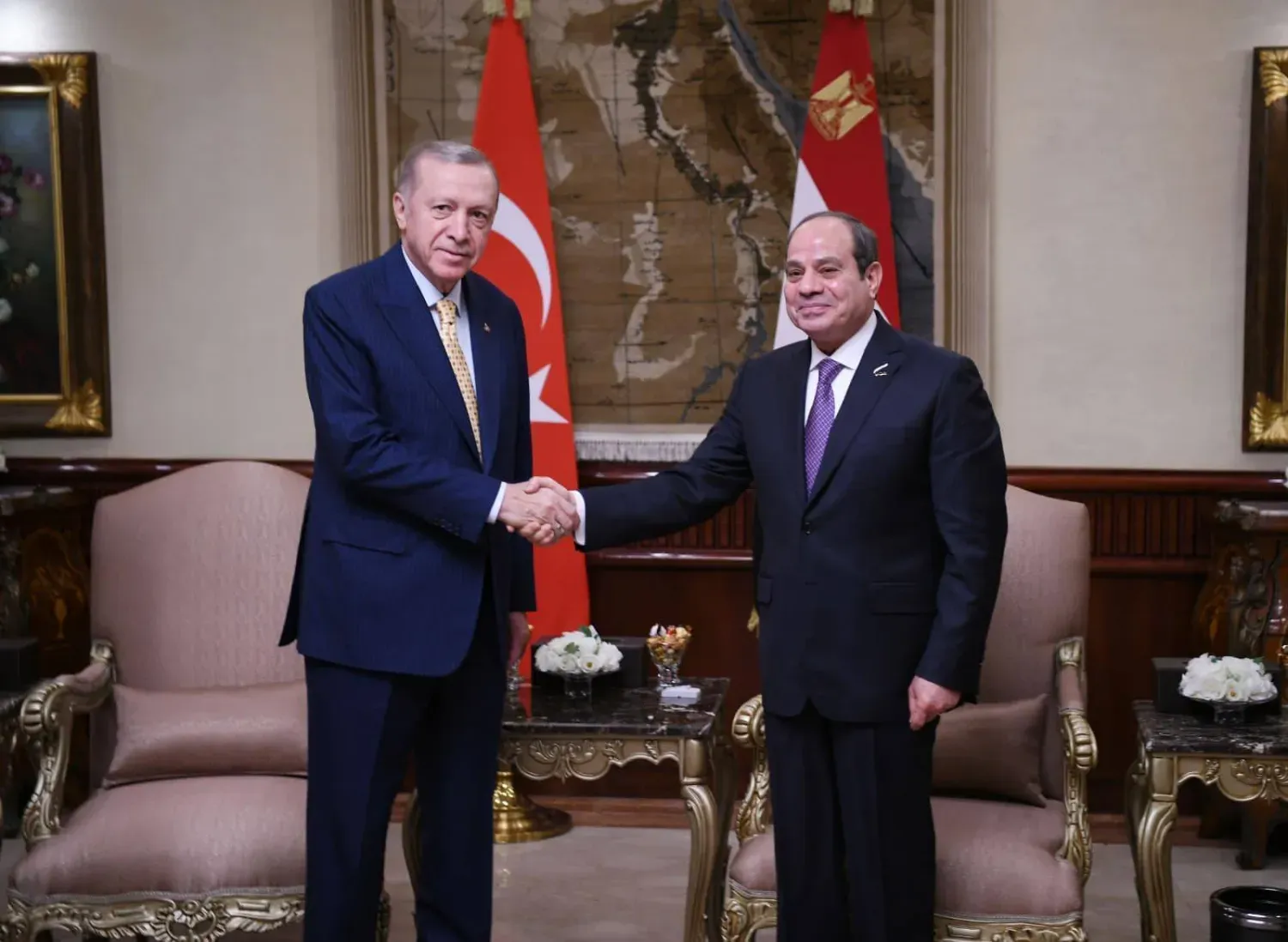 Cumhurbaşkanı Abdulfettah Sisi, geçtiğimiz şubat ayında Kahire'de Türk mevkidaşı Recep Tayyip Erdoğan'ı ağırladı. (Mısır Cumhurbaşkanlığı)