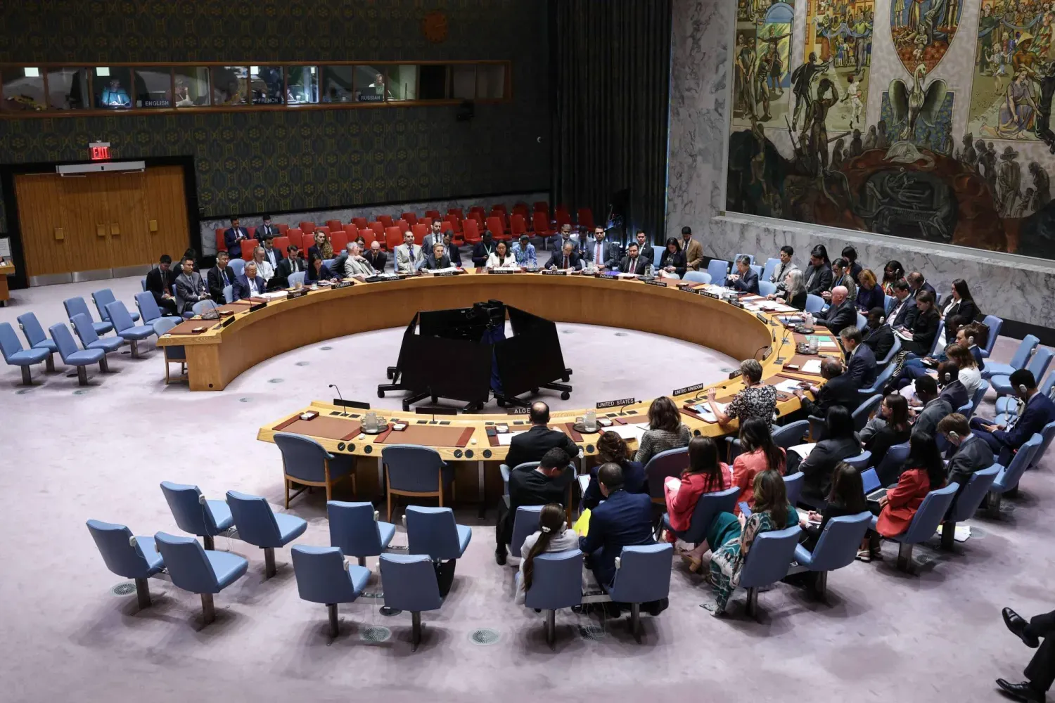 BM Güvenlik Konseyi, dün New York'taki BM Genel Merkezi'nde İran konusunda bir toplandı, (AFP)