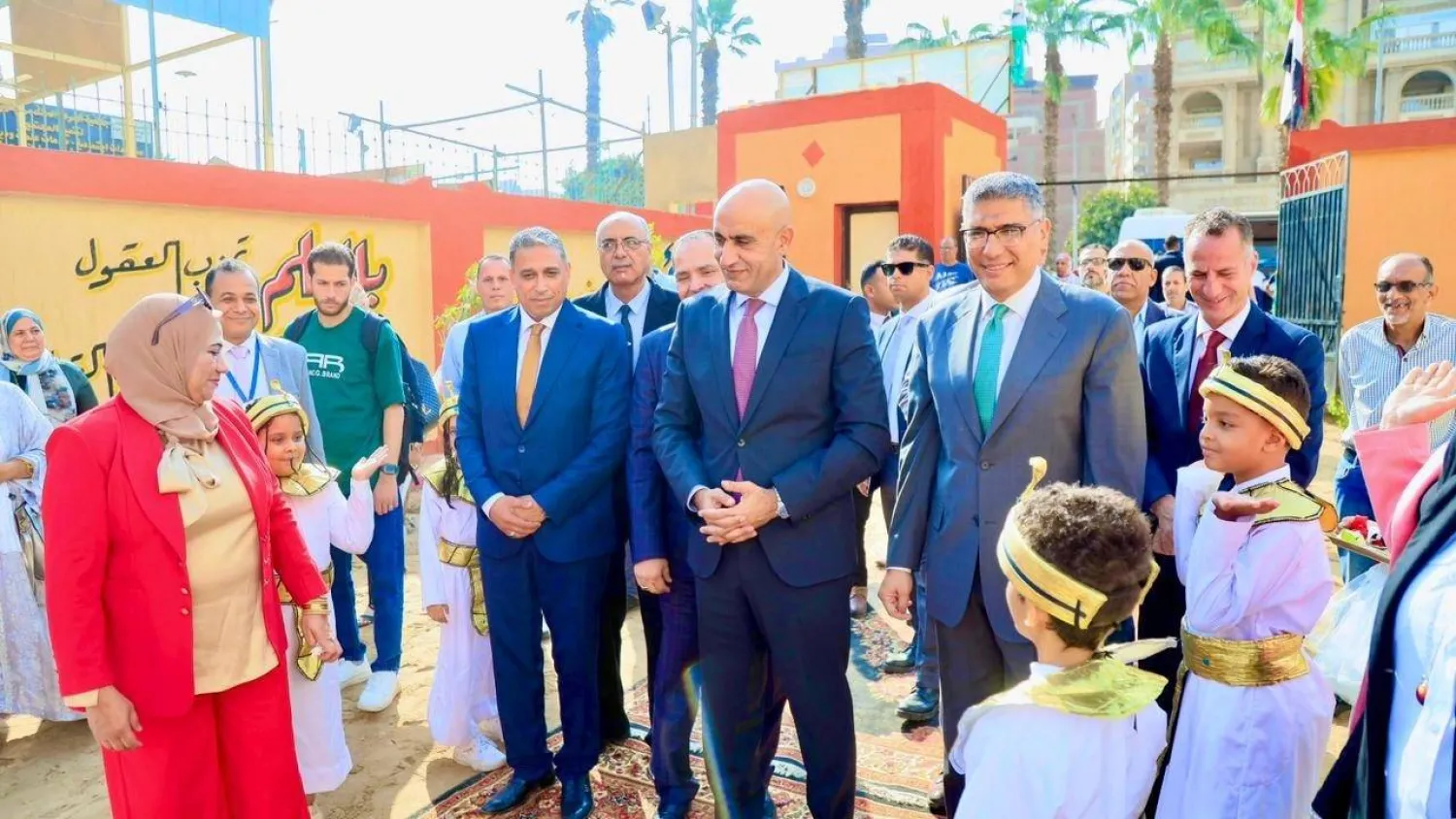 وزير التعليم المصري خلال افتتاح عدد من المدارس الجديدة في البلاد (وزارة التربية والتعليم)