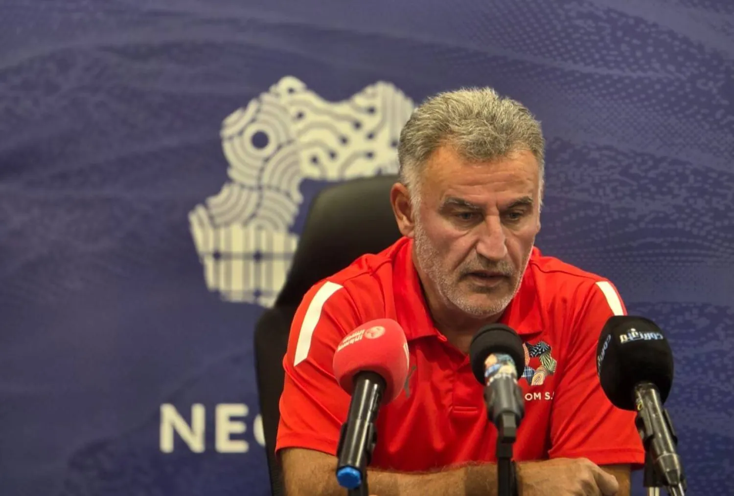 كريستوف غالتييه خلال المؤتمر الصحافي (الشرق الأوسط)