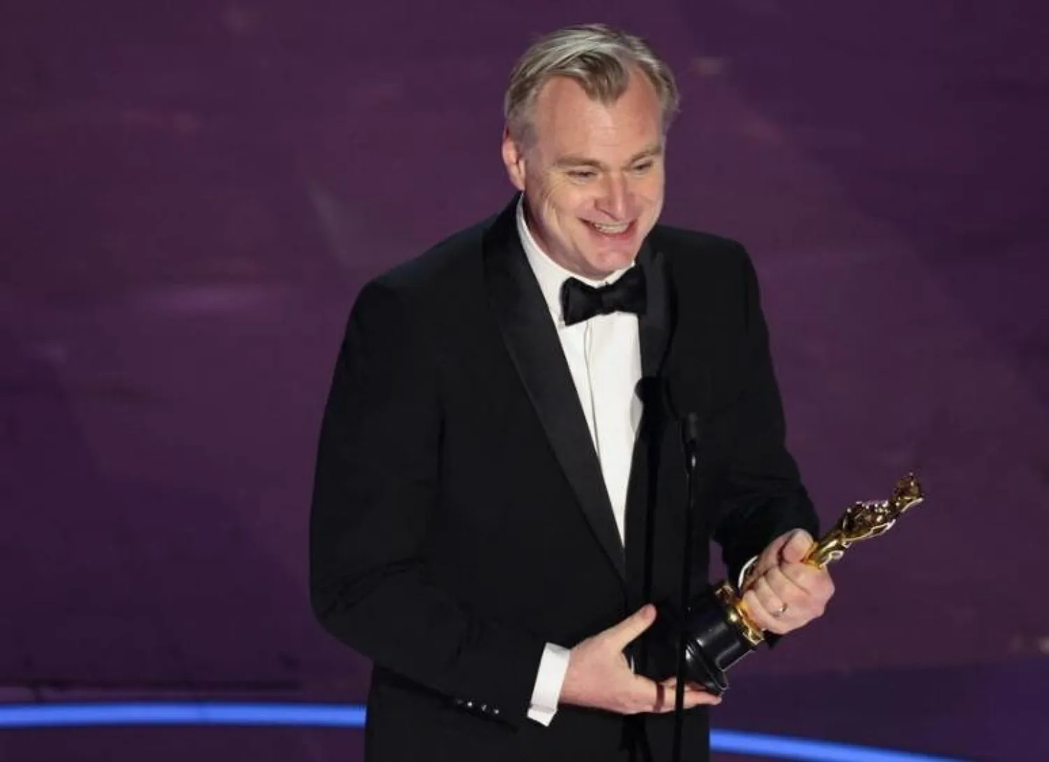 Christopher Nolan wins the Oscar for Best Director for "Oppenheimer" during the Oscars show at the 96th Academy Awards in Hollywood, Los Angeles, California, US, March 10, 2024. REUTERS/Mike Blake