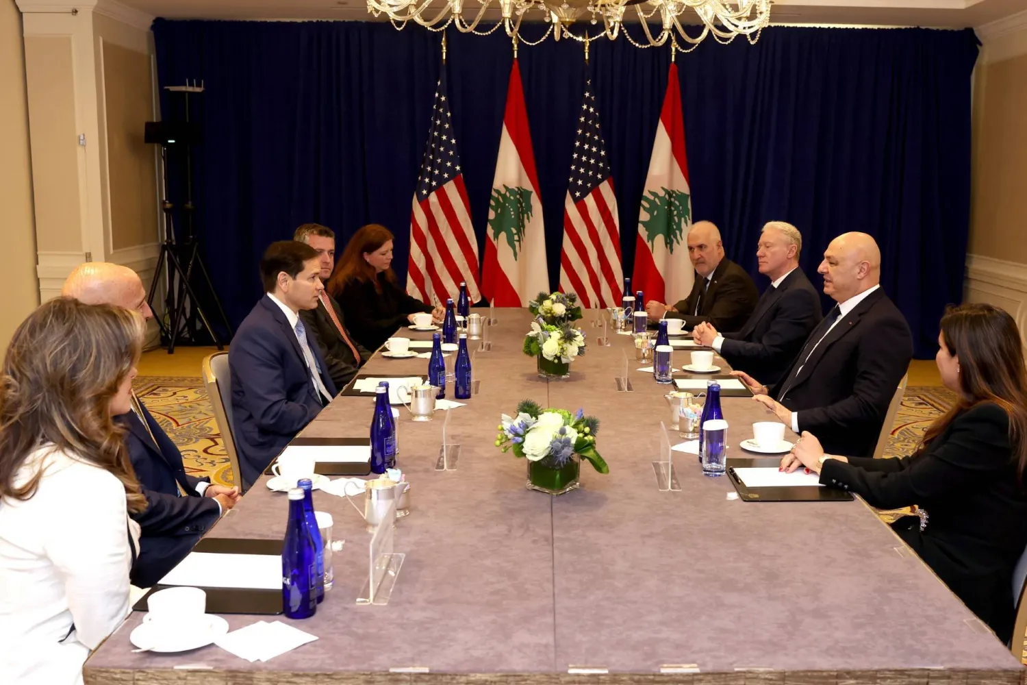 اجتماع رئيس الجمهورية جوزيف عون مع وزير الخارجية الاميركية ماركو روبيو في نيويورك (الرئاسة اللبنانية)