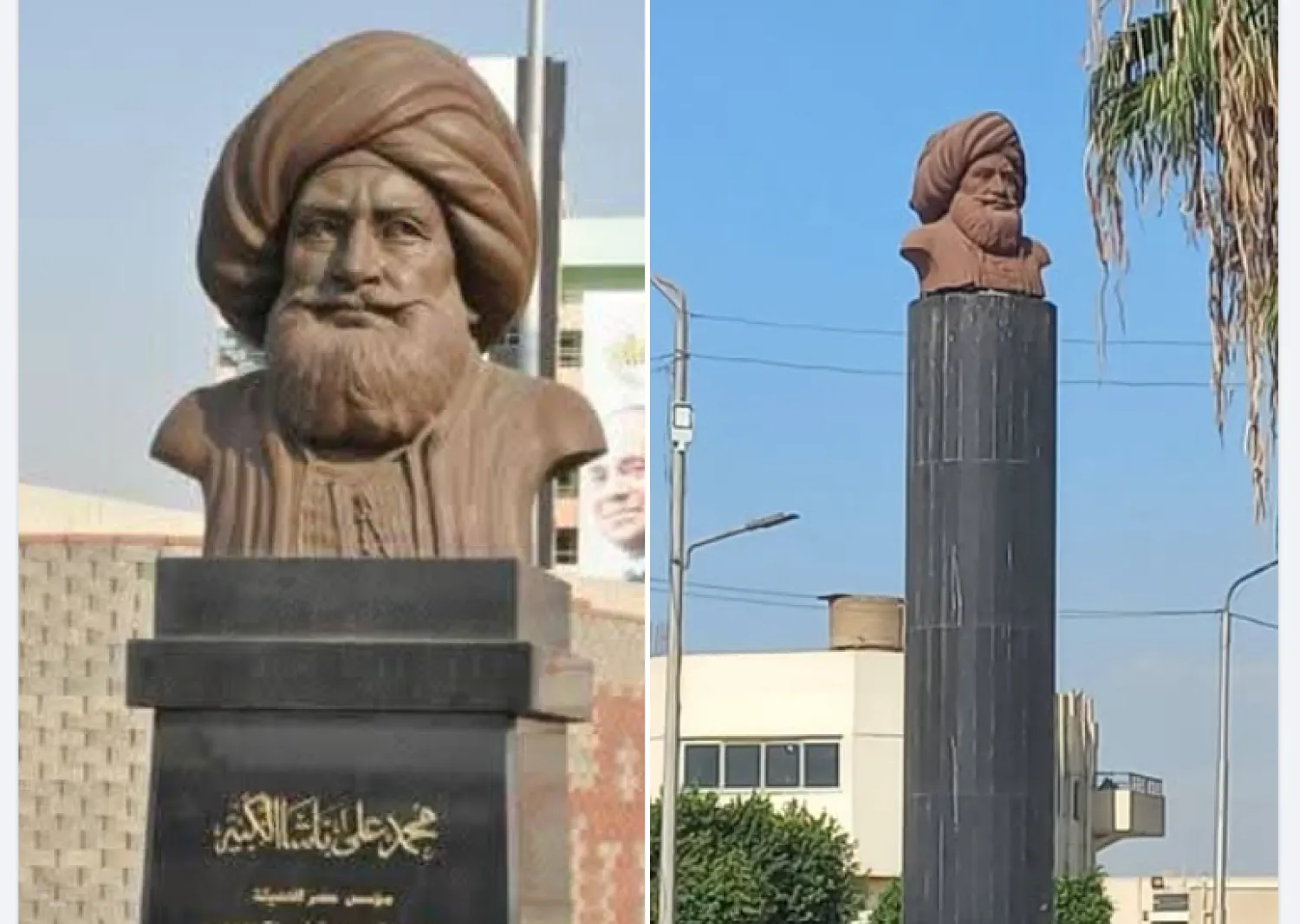 التمثال الذي أعاد الجدل حول تجميل الميادين (نقابة الفنانين التشكيليين على «فيسبوك»)