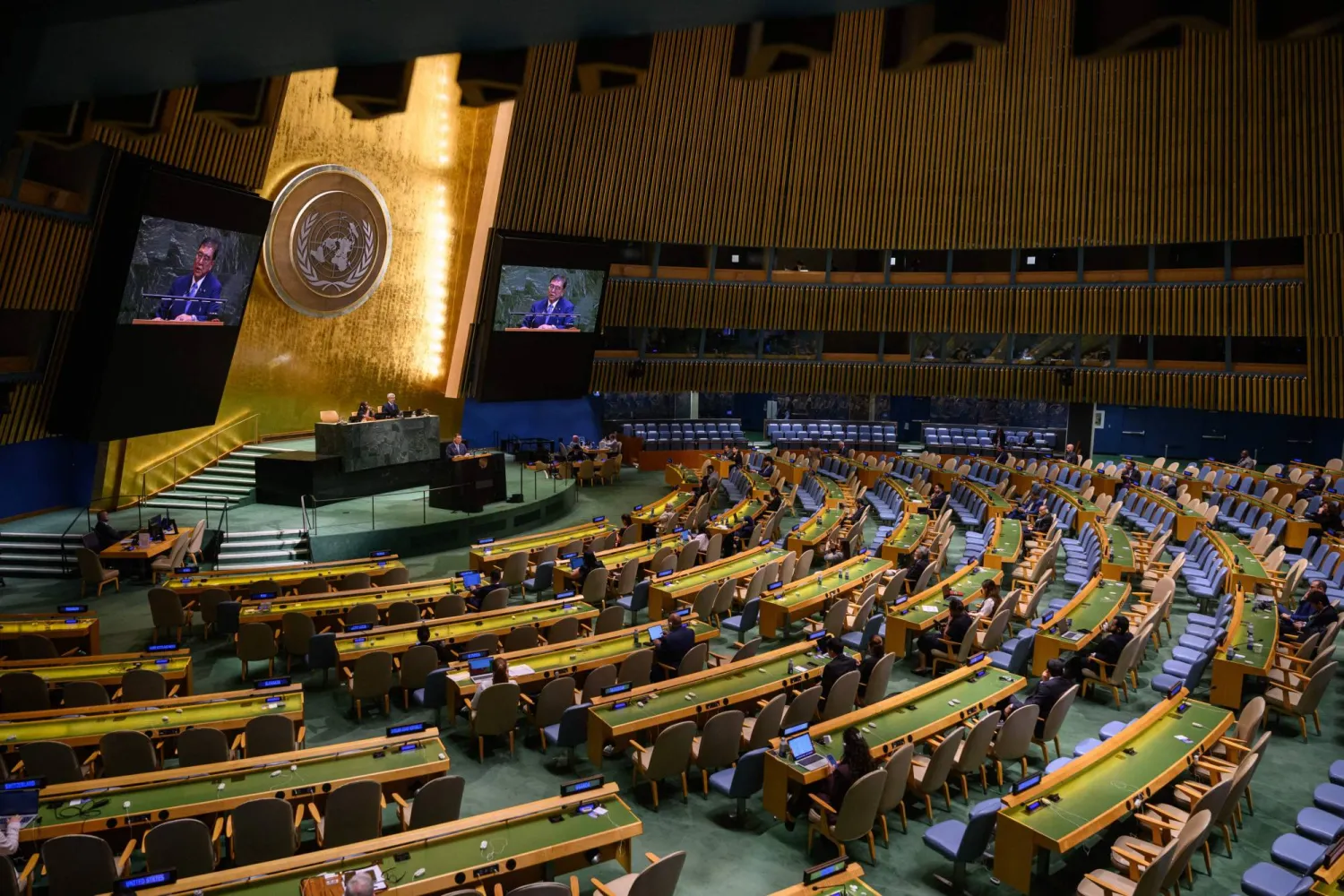 Prime Minister of Japan Shigeru Ishiba speaks to the 80th session of the UN’s General Assembly (UNGA) on September 23, 2025 in New York City. (Getty Images/AFP)