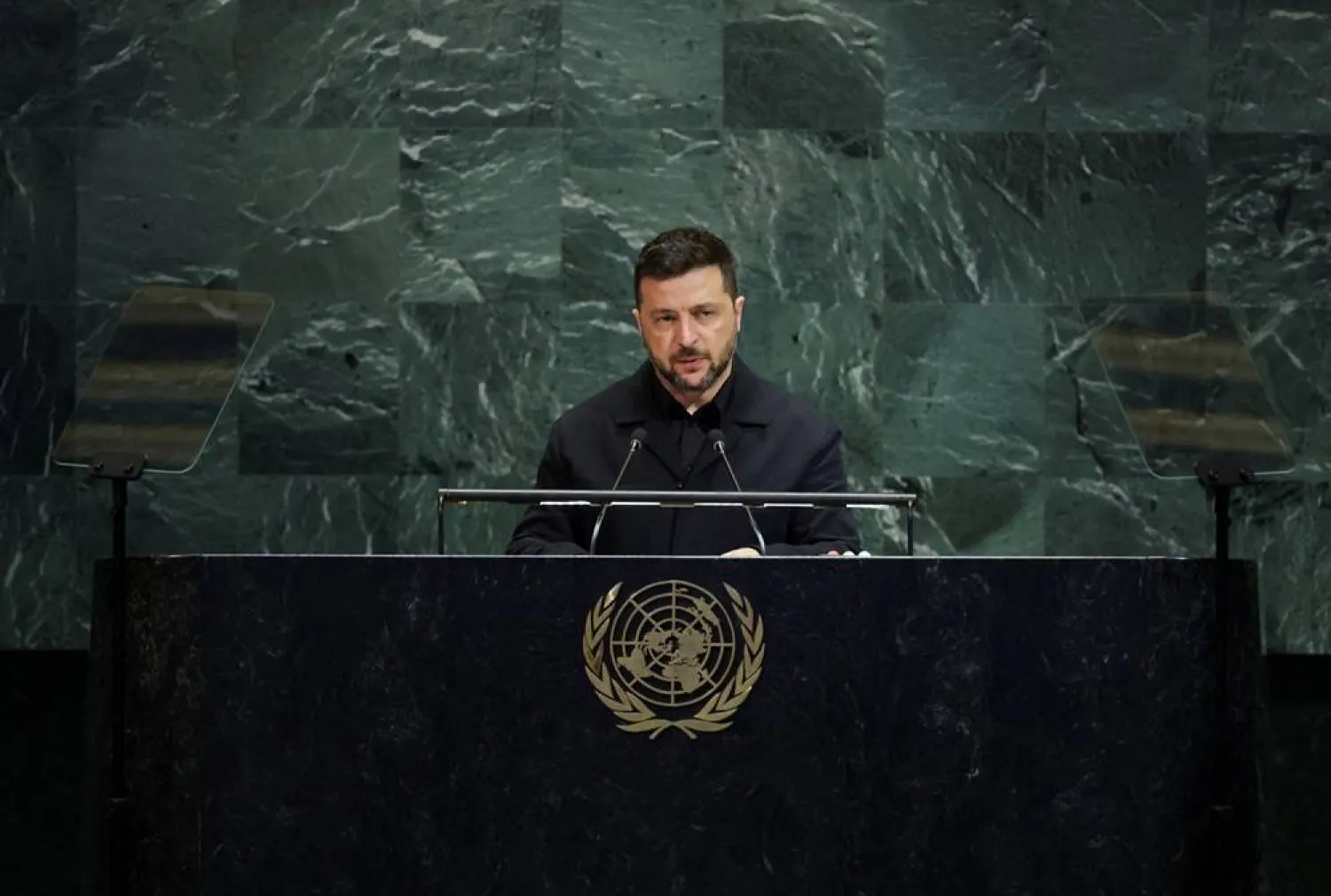  Ukraine's President Volodymyr Zelenskiy addresses the 80th United Nations General Assembly (UNGA) at the UN headquarters in New York, US, September 24, 2025. (Reuters)