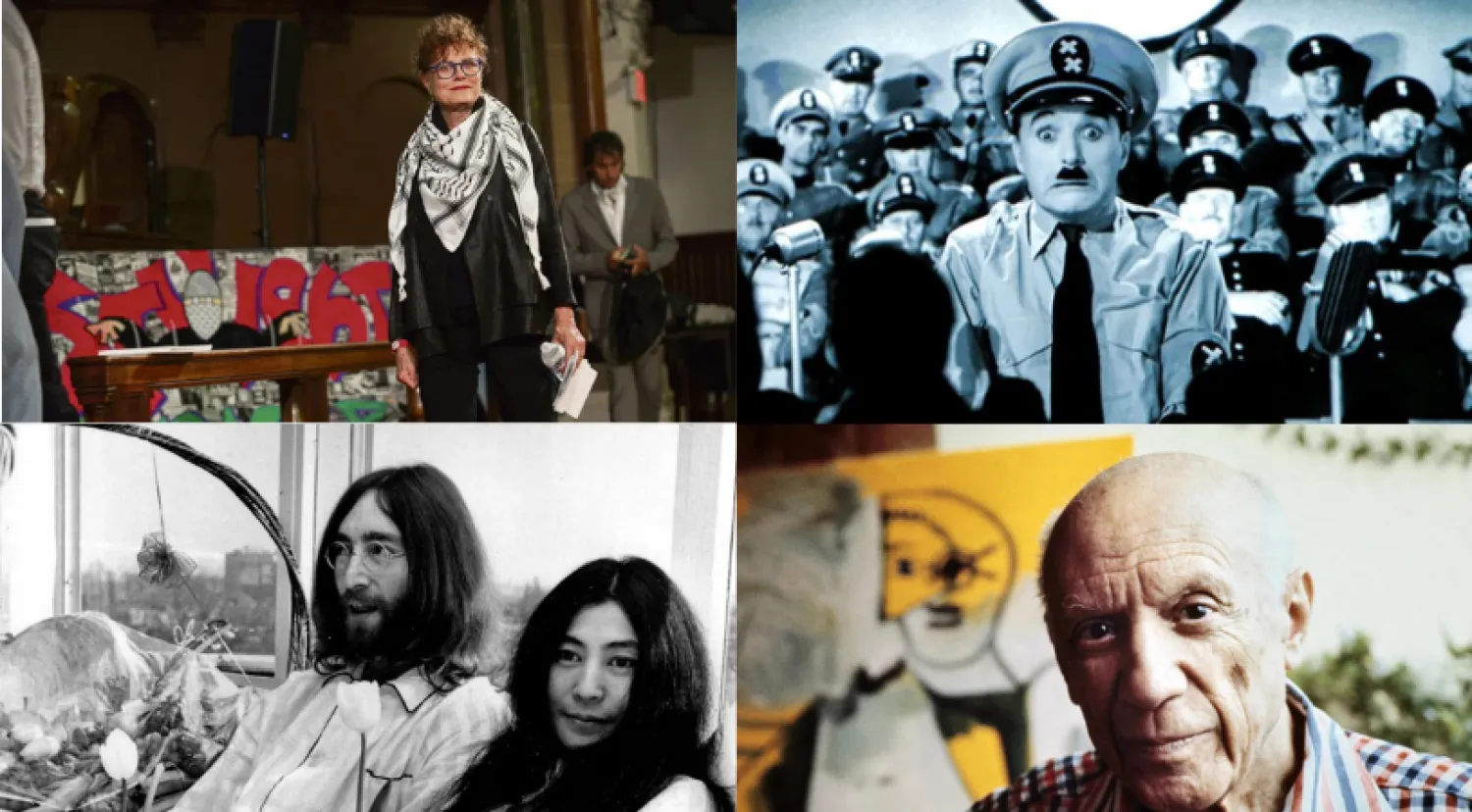 تشابلن وساراندون وبيكاسو ولينون... فنانون ضد الحرب (أ.ب – رويترز – أ.ف.ب)