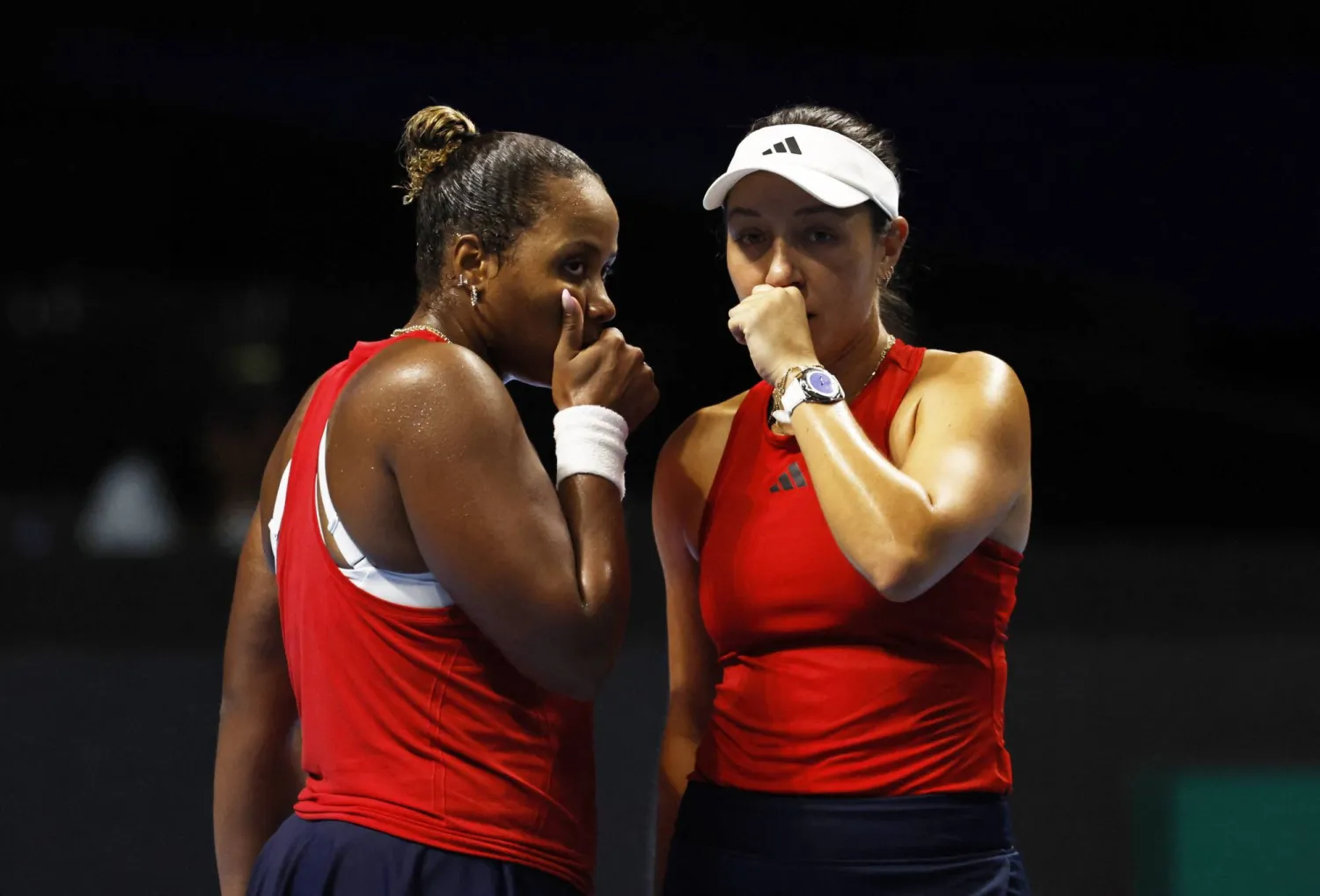 الأميركية تايلور تاونسند المصنفة الثانية عالمياً في فئة الزوجي تنسحب من دورة بكين (رويترز)