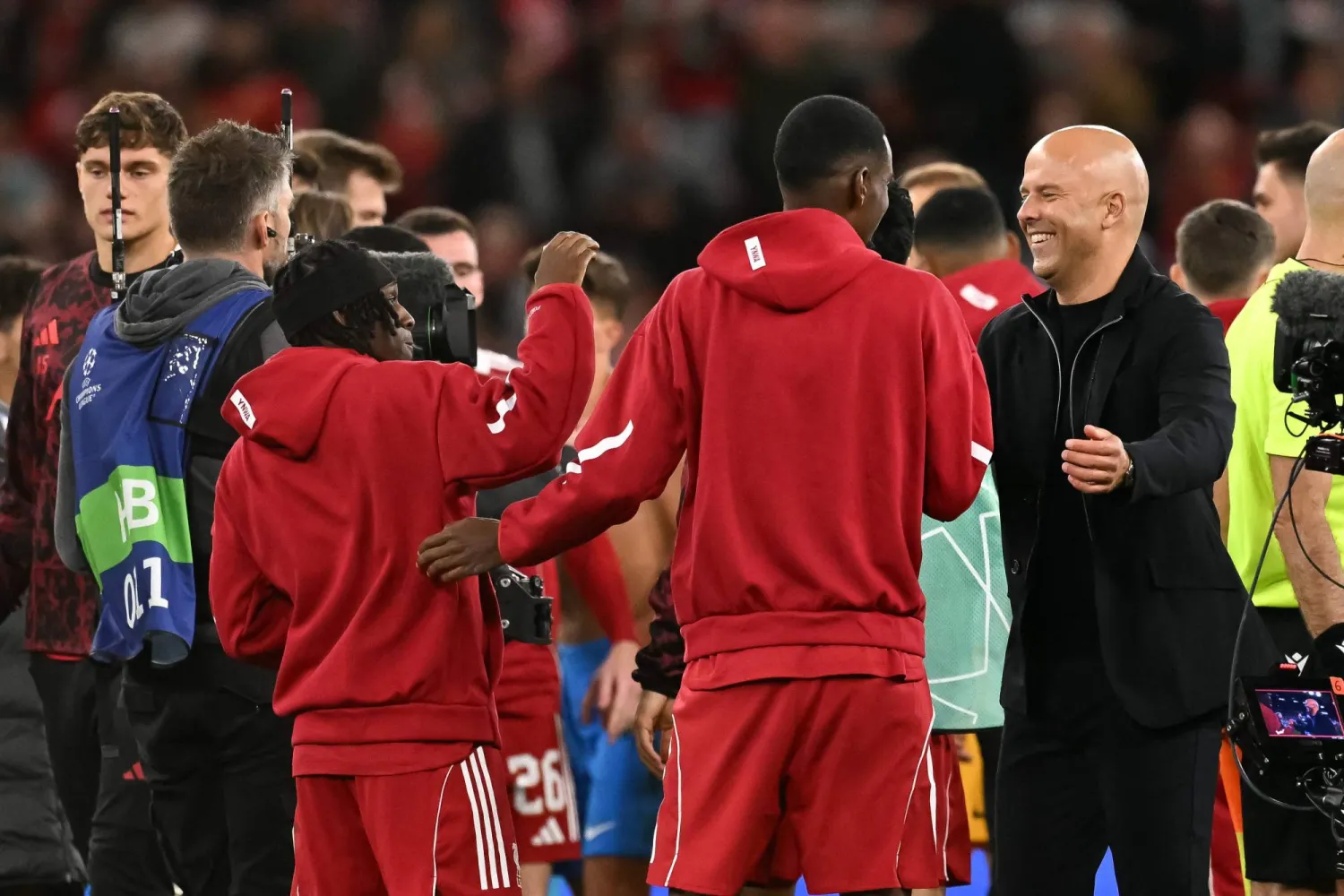 فريق سلوت يوصف دائماً بالمحظوظ (أ.ف.ب)