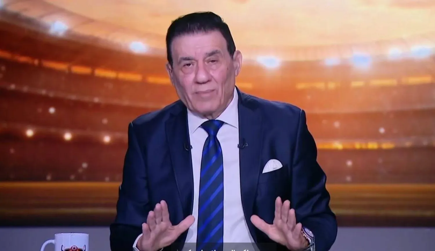 مدحت شلبي خلال برنامجه الرياضي (إم بي سي مصر 2 على «فيسبوك»)