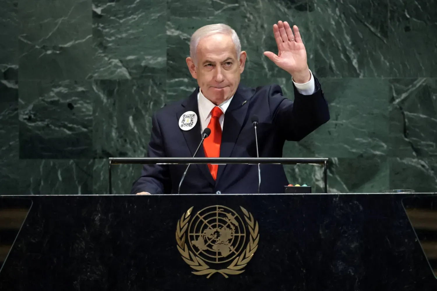 İsrail Başbakanı Binyamin Netanyahu, Birleşmiş Milletler Genel Kurulu'na hitap ediyor (Reuters)