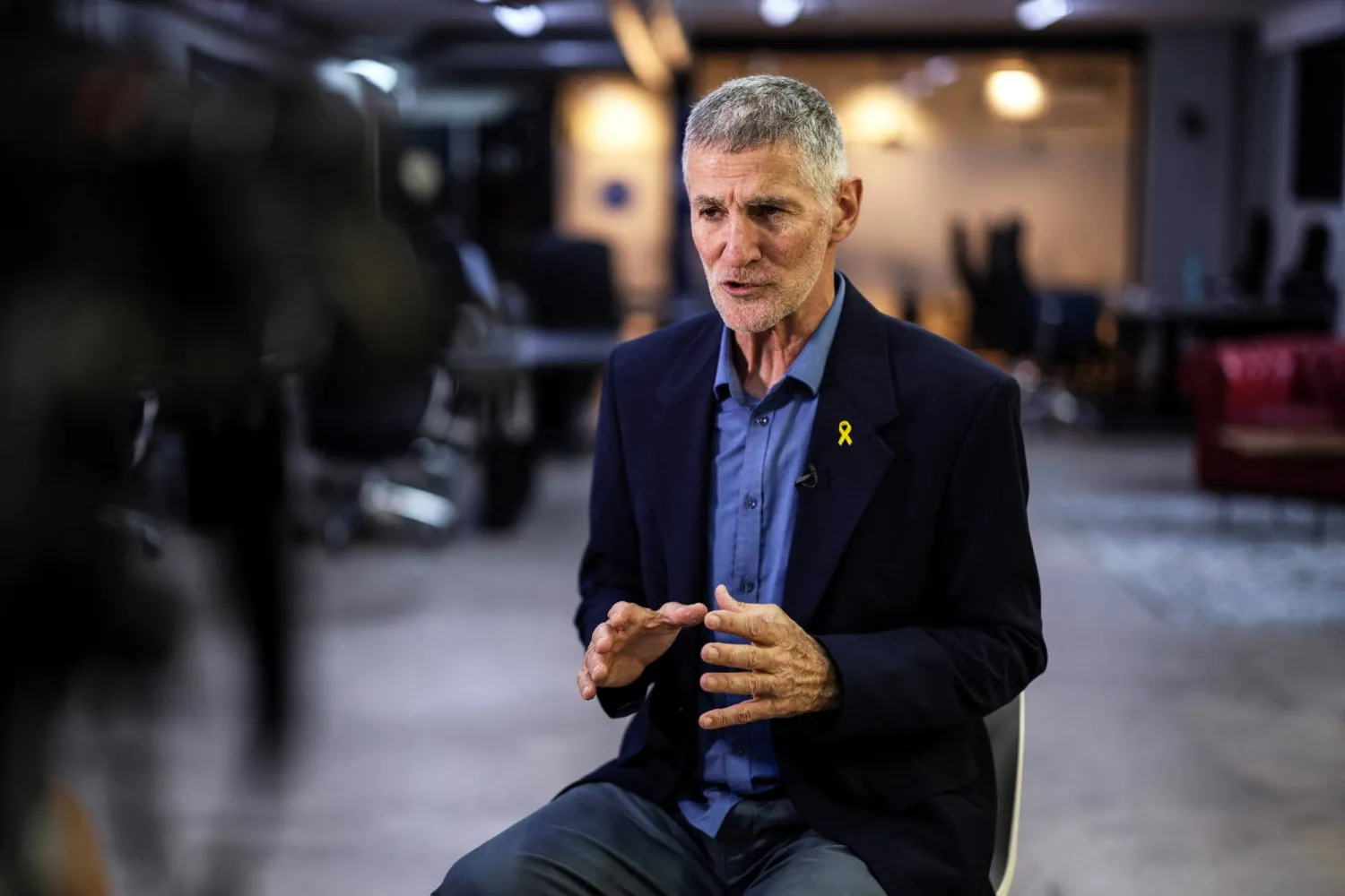 يائير غولان رئيس الحزب الديمقراطي الإسرائيلي (رويترز)