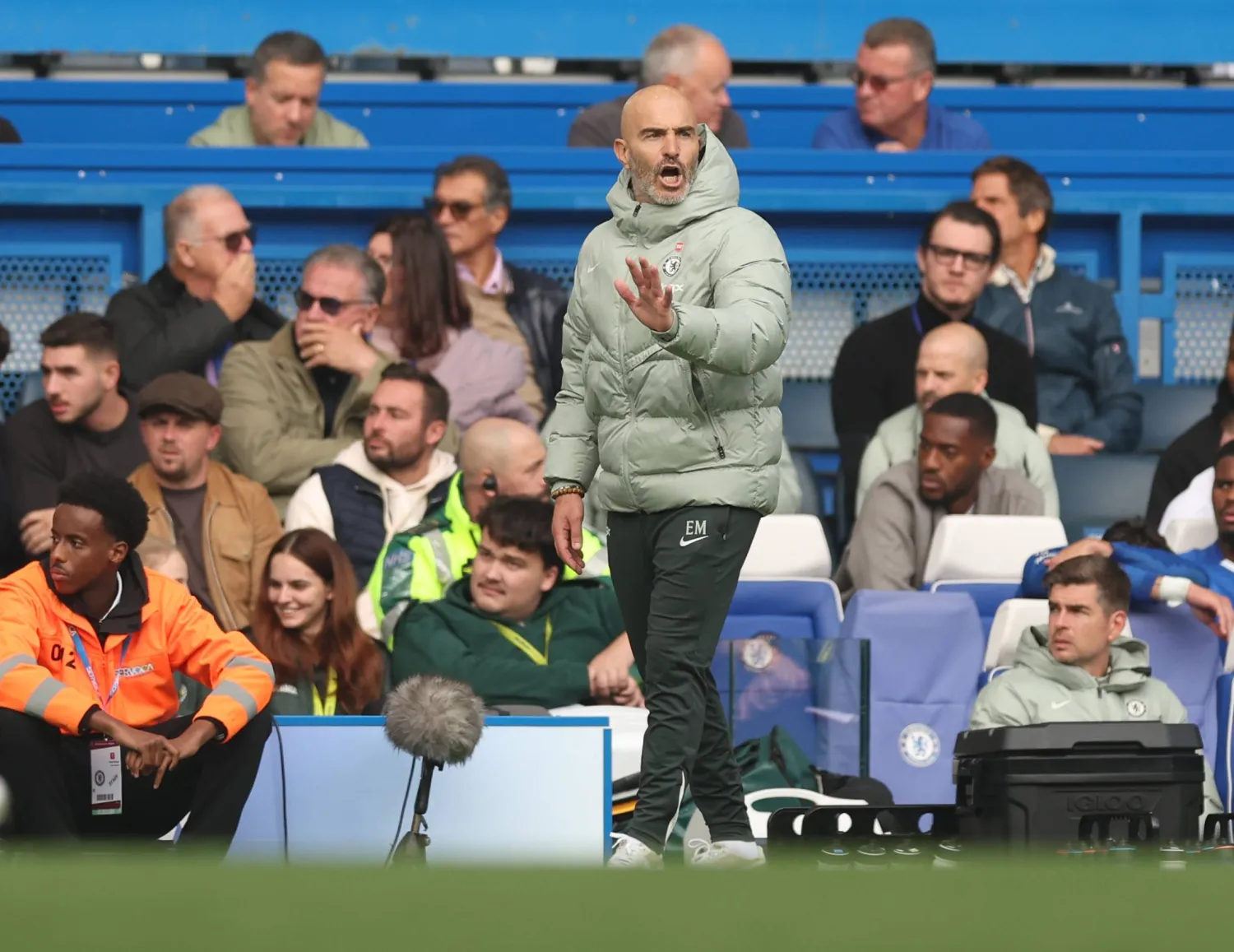 إنزو ماريسكا مدرب تشيلسي خانته اختياراته في مواجهة برايتون (د.ب.أ) 