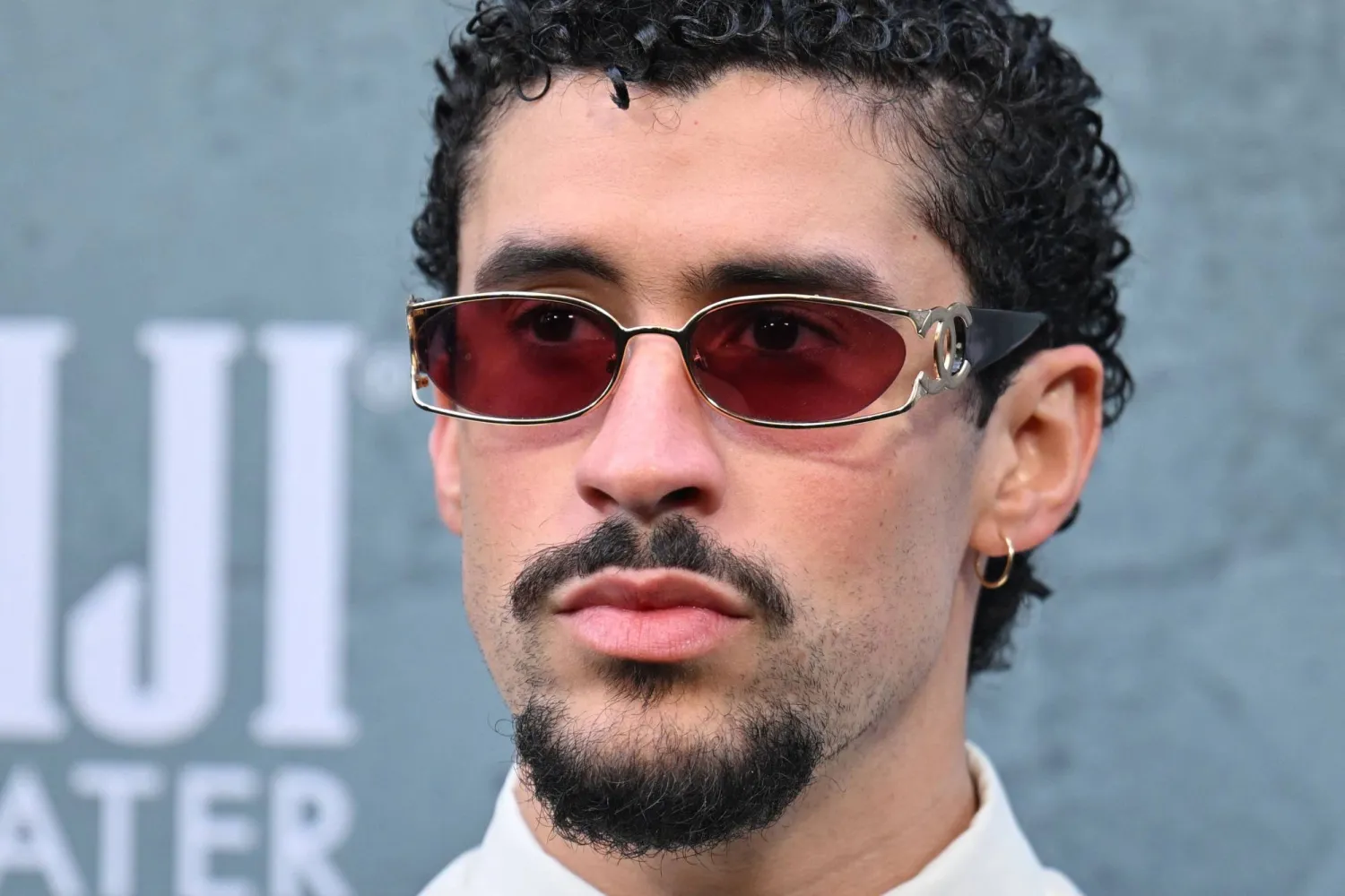 Puerto Rican singer Bad Bunny attends the premiere of "Caught Stealing" at the Regal Union Square in New York on August 26, 2025. (AFP)