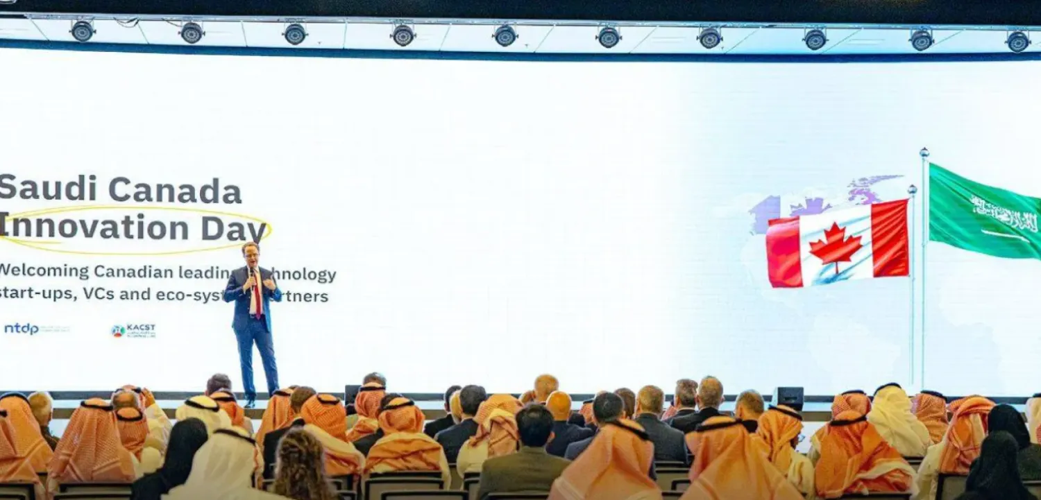 Canada’s Ambassador to Saudi Arabia, Oman, Bahrain, and Yemen participating in the Saudi-Canadian Innovation Day at King Abdulaziz City for Science and Technology (X).