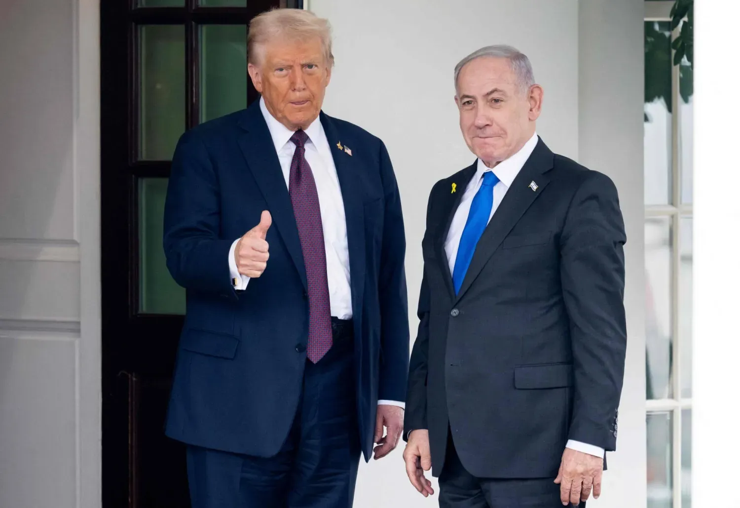 Netanyahu’yu Beyaz Saray’da ağırladı (AFP)